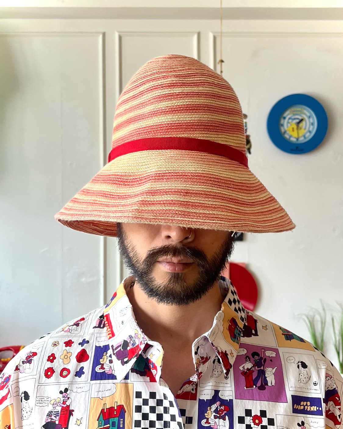 2000s DANIELE MEUCCI Italy Old Straw Hat 상품이미지2