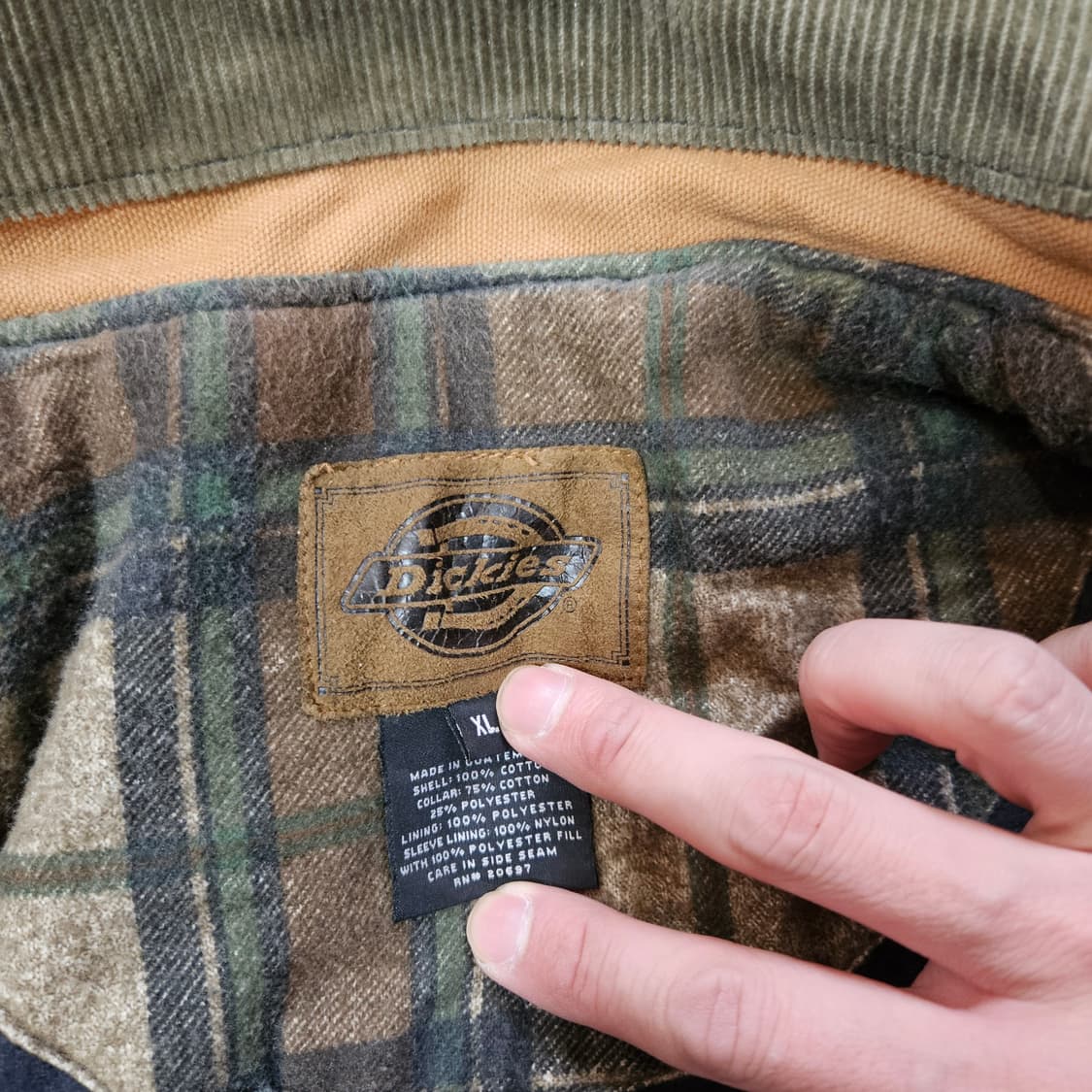 디키즈(Dickies) 90's 캔버스 하프 워크자켓 XL size 상품이미지6