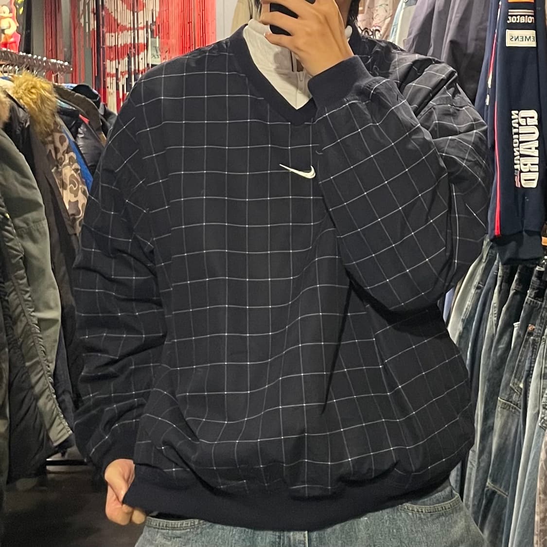 [IM] Nike 나이키 네이비 체크 웜업 상품이미지2