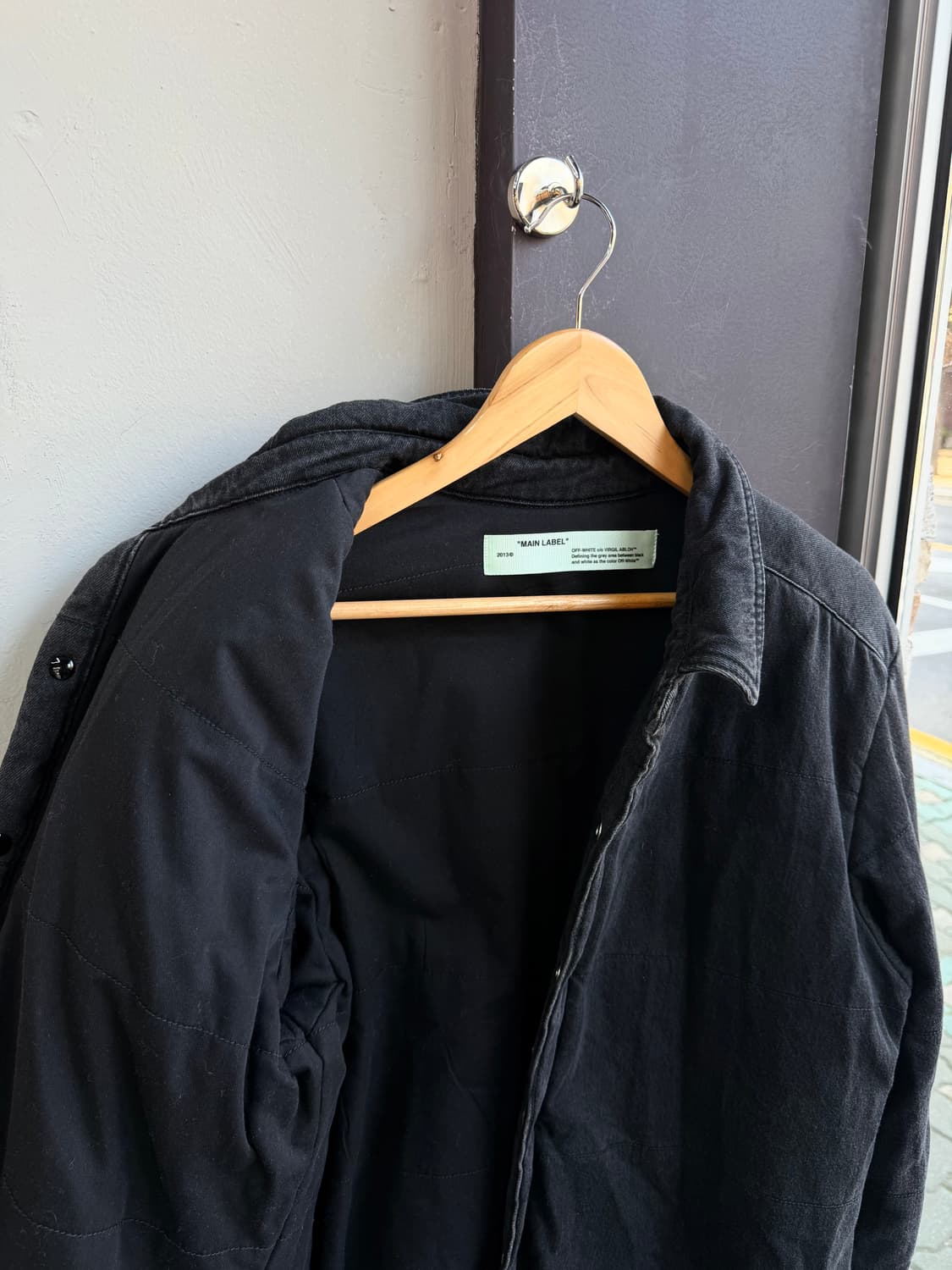 L/ 오프화이트 버질아블로 백로고 데님 패딩 상품이미지5