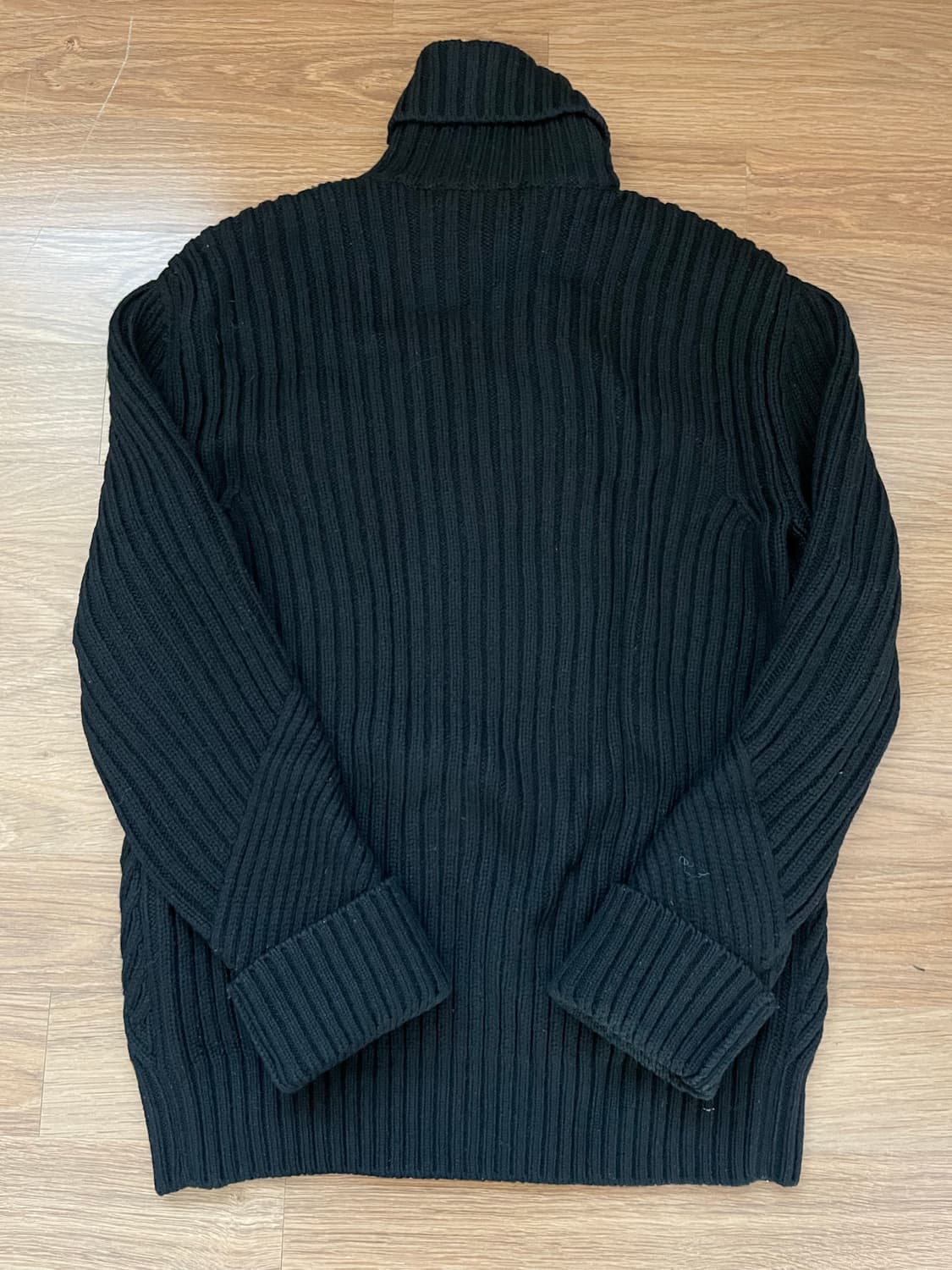 시스템옴므 블랙 빗살무늬 터틀넥 니트 스웨터 헤비 울 상품이미지2