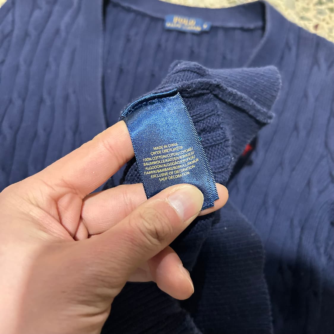 폴로 랄프로렌(POLO RalphLauren) 네이비 케이블 가디건 상품이미지5