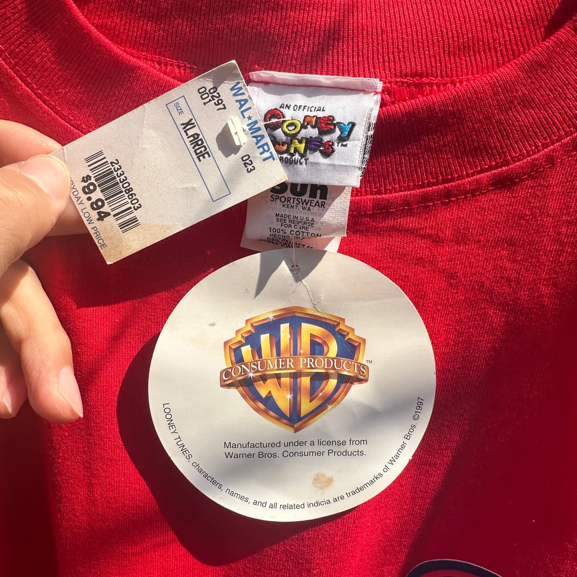 97 made in usa looney tunes taz t shirt 상품이미지4