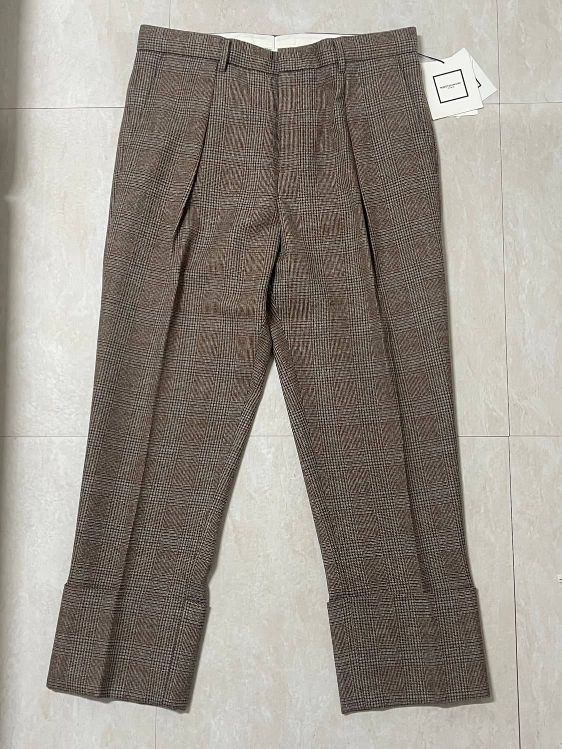 솔리드옴므 우영미 울 체크 슬랙스바지 판매(새상품) 상품이미지1