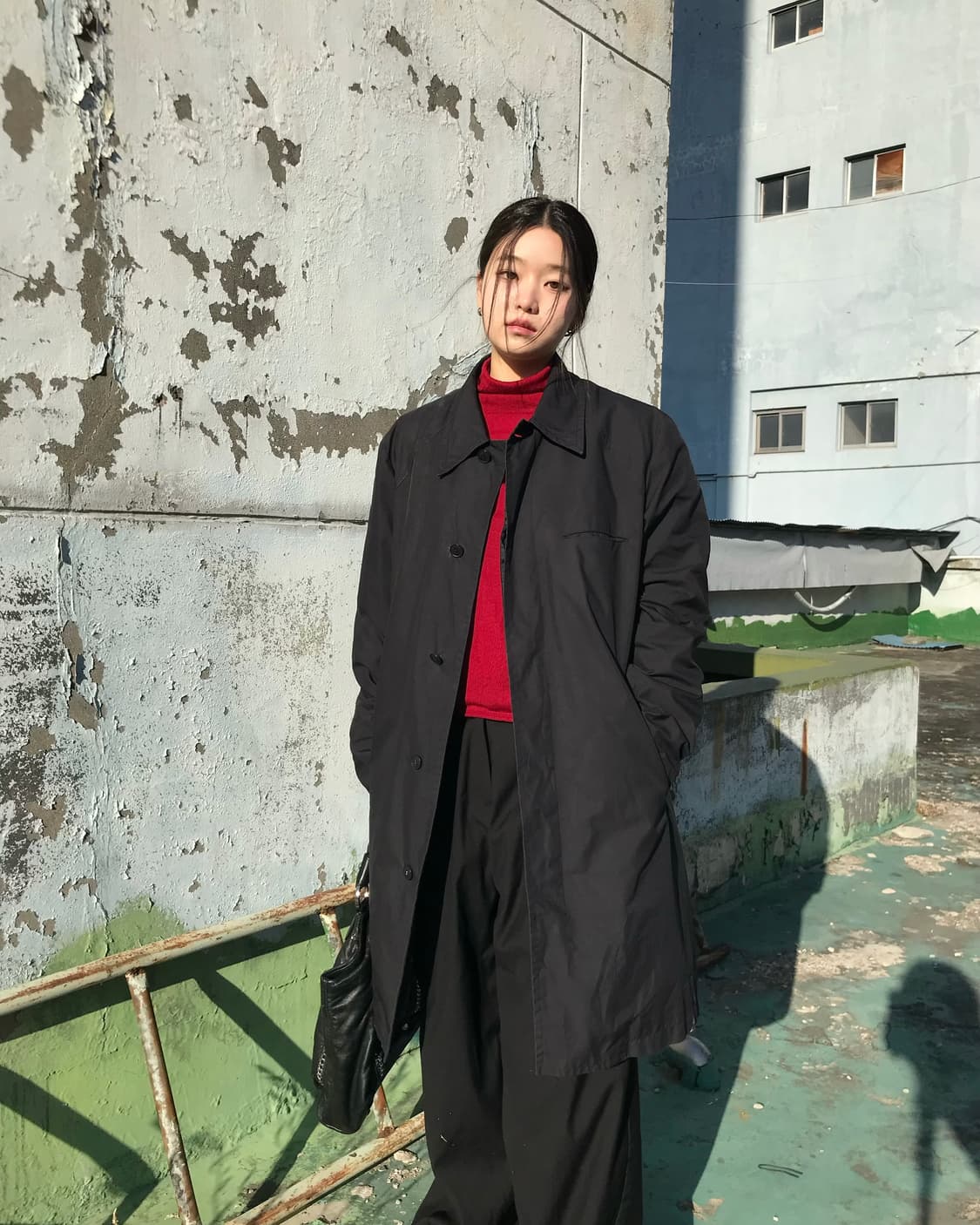 미니멀 블랙 코트 상품이미지2