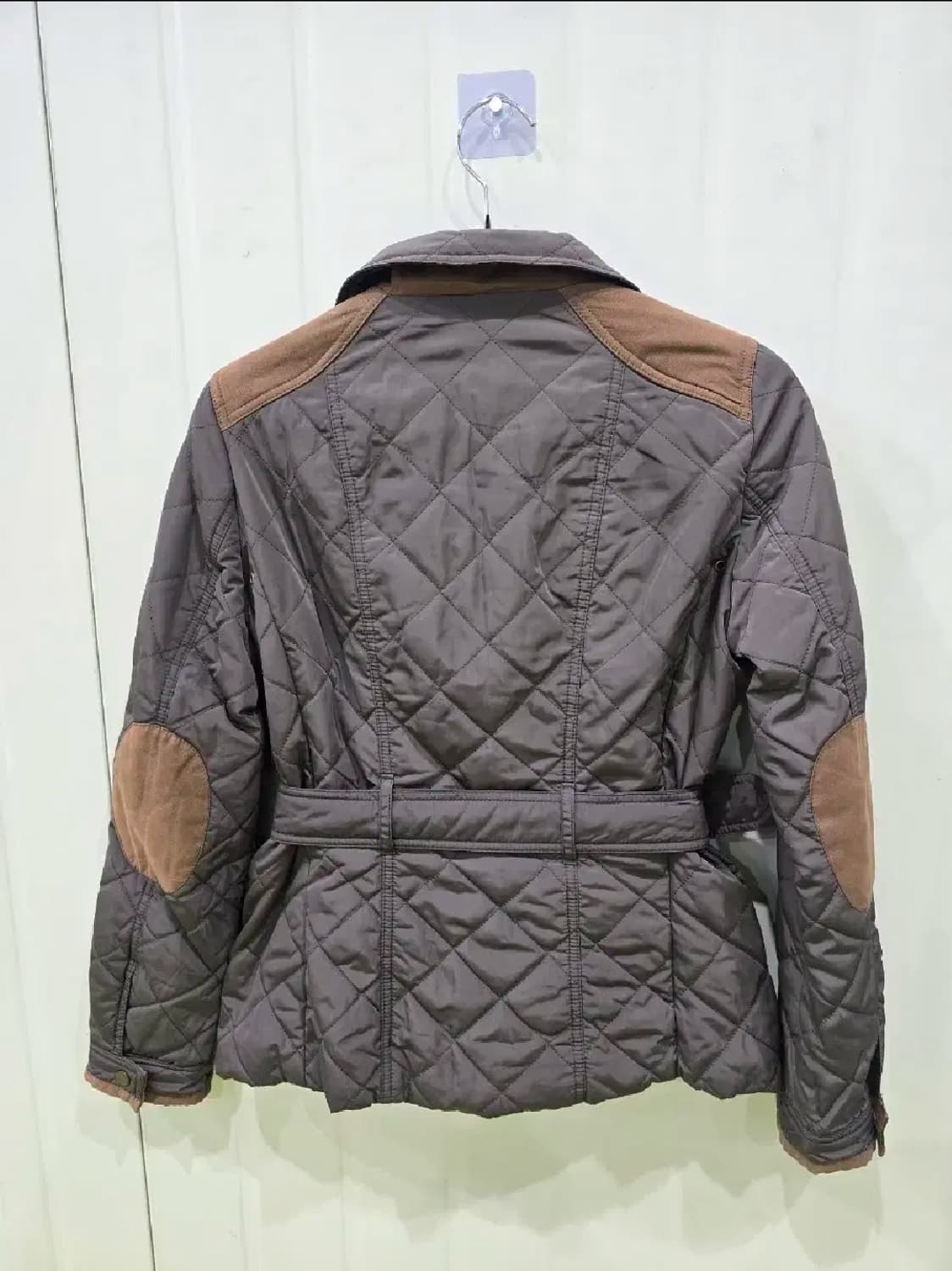 자라 베이직 퀼팅 벨트 자켓 카키 상품이미지7