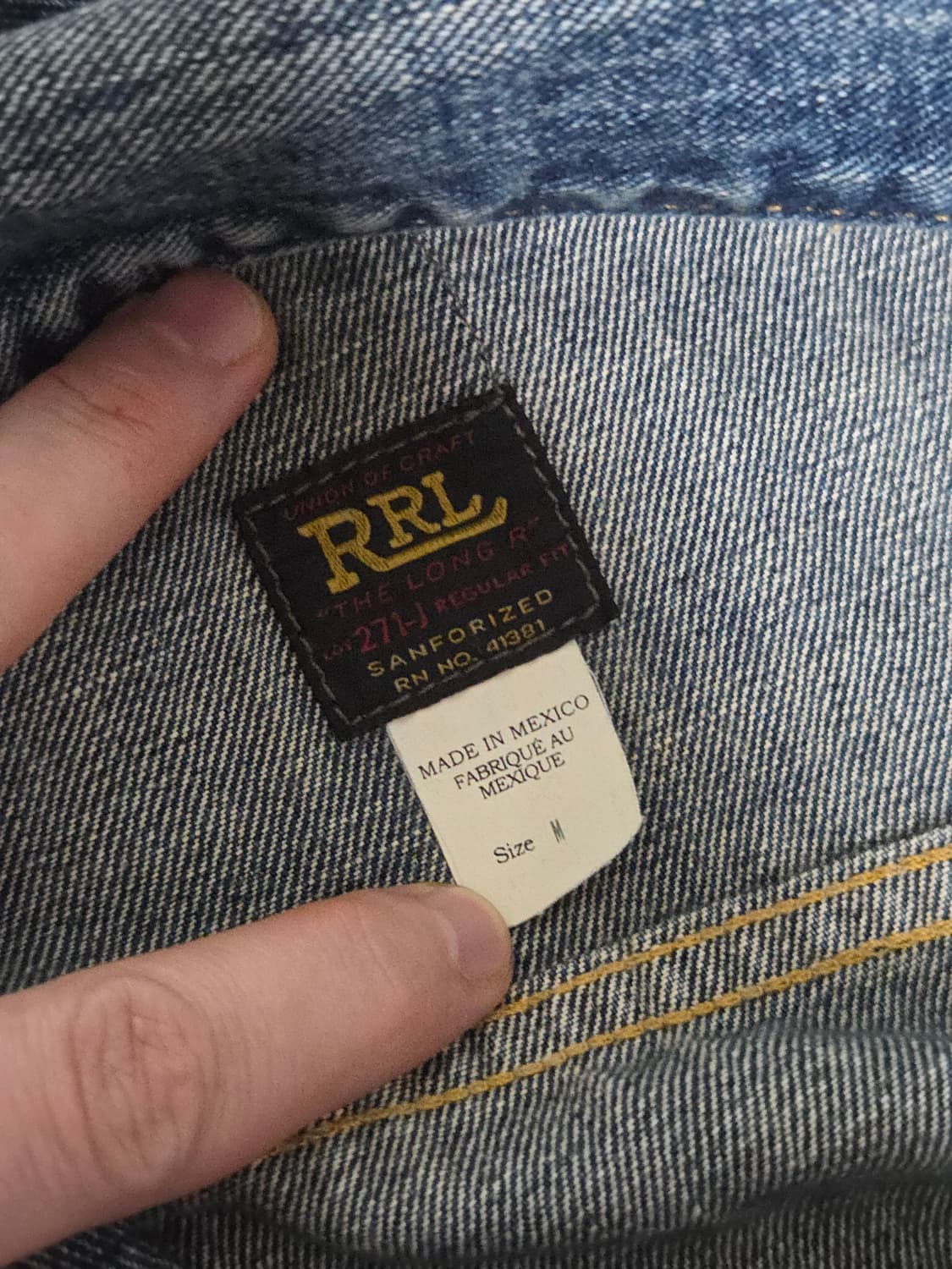 M) 더블알엘 rrl lot271  데님 트러커 자켓 상품이미지10