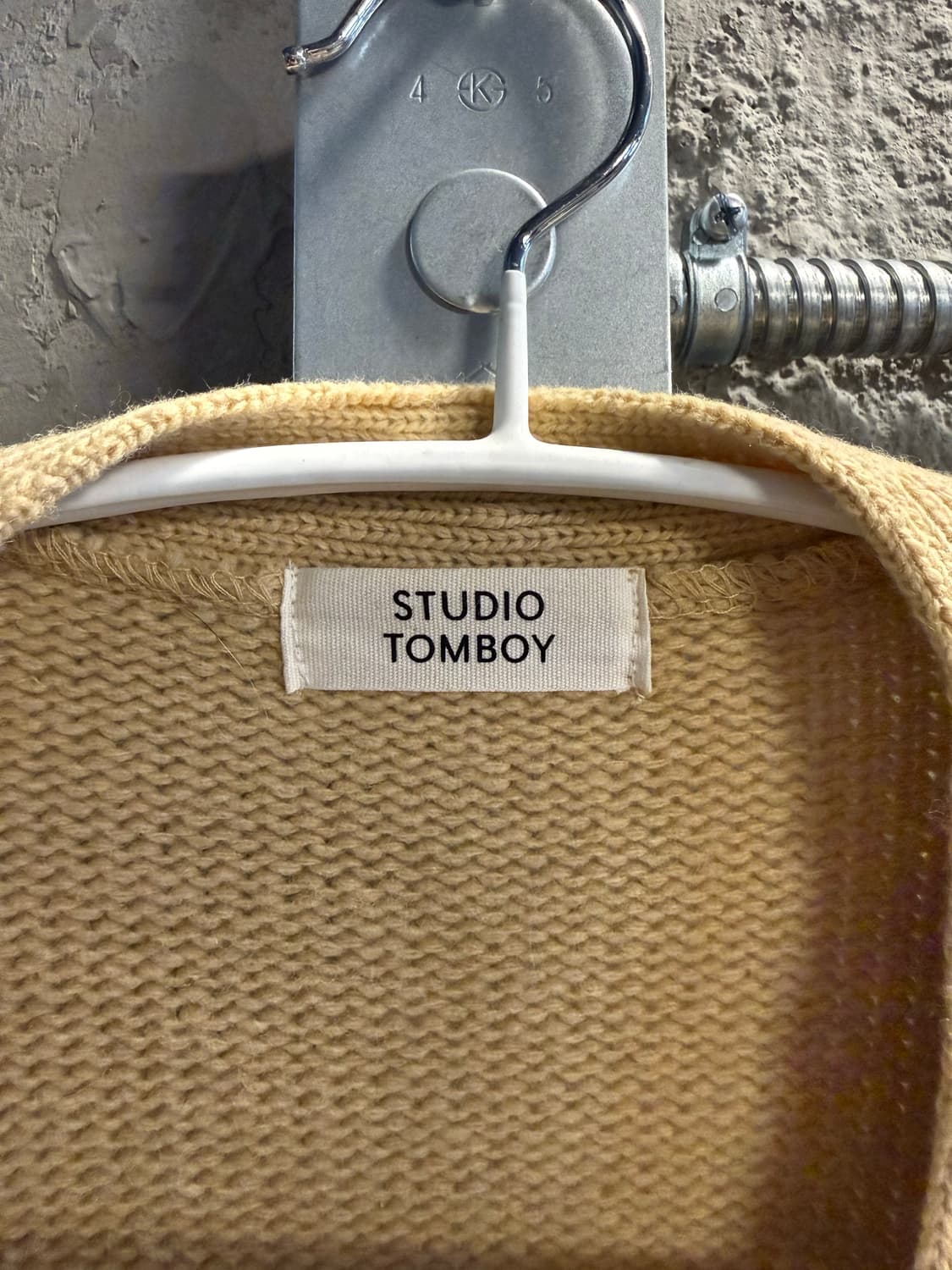 F 스튜디오톰보이 아가일 울 니트 가디건 옐로우 상품이미지5