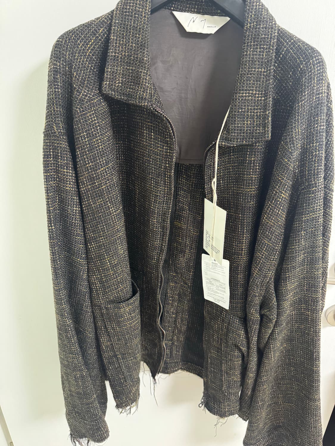 [2] 안셀름 트위드 자켓 브라운 상품이미지1