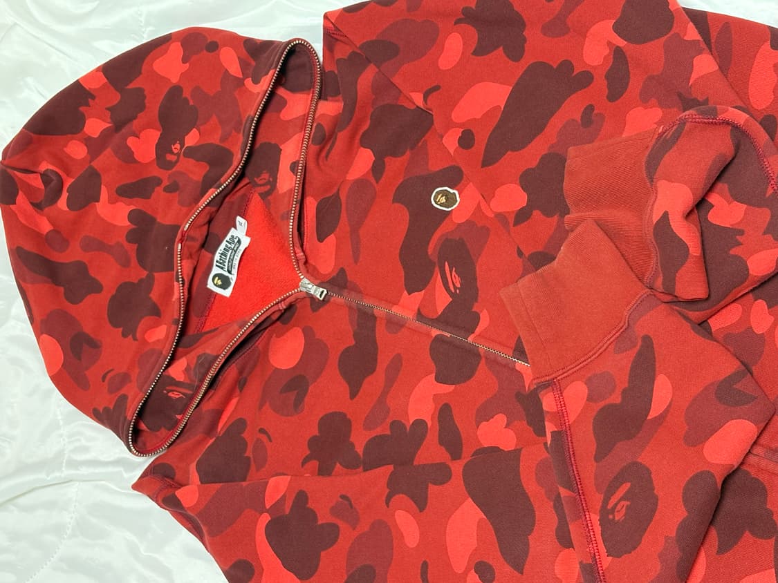 베이프 bape 미니사루 적계 후드집업 상품이미지4
