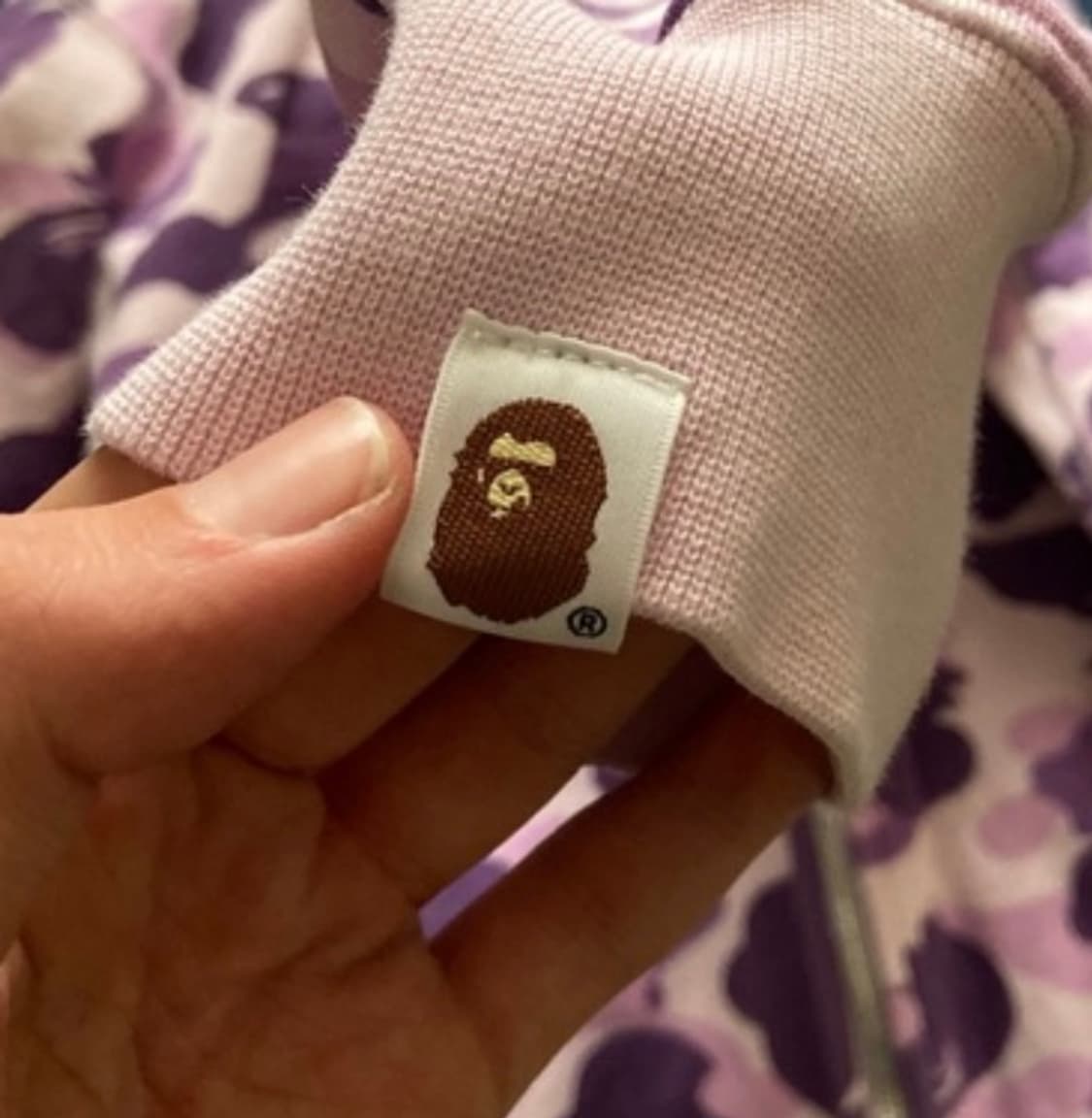 베이프 퍼플카모 샤크후드 새상품 상품이미지3