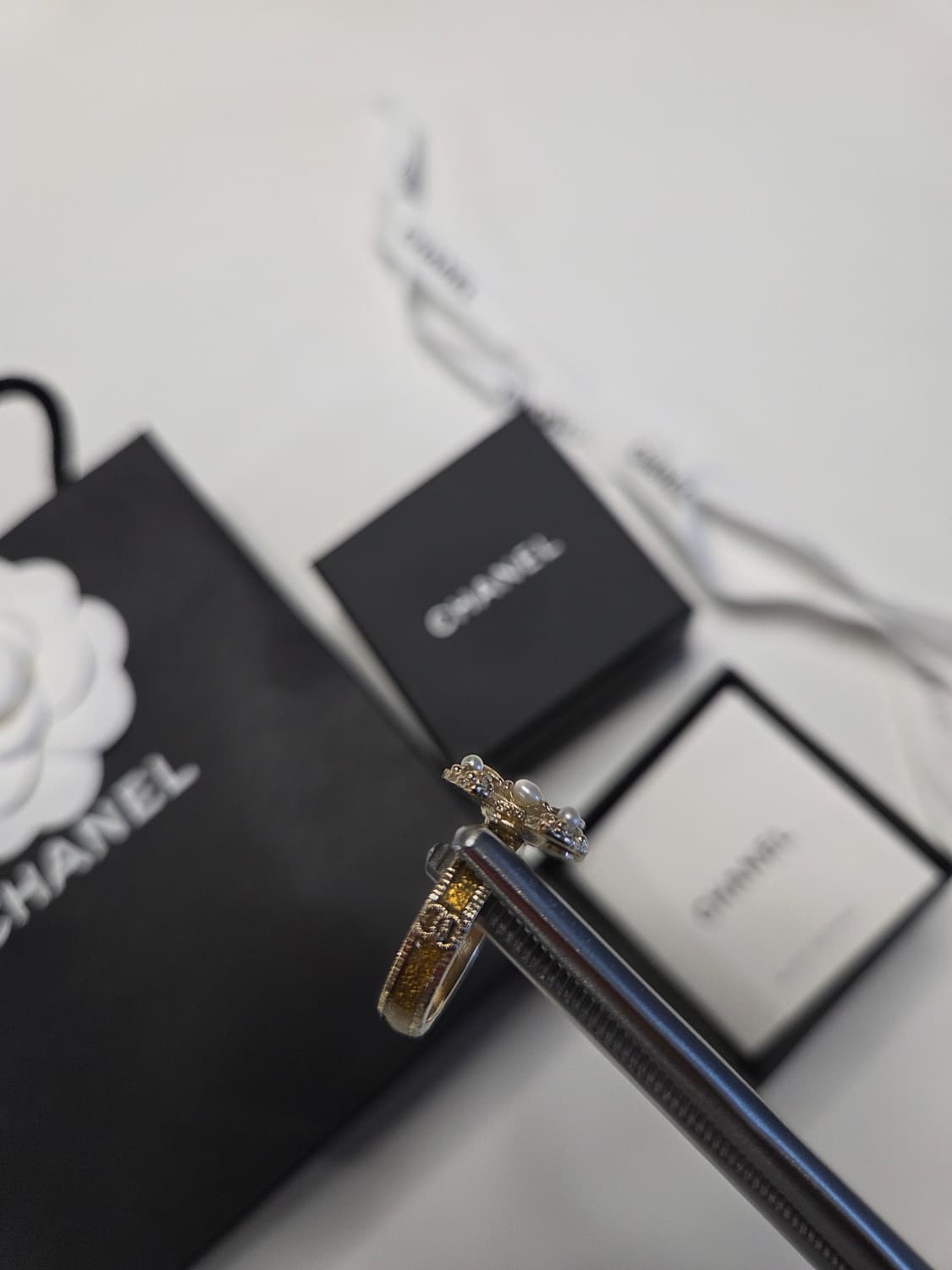 샤넬 CC로고 진주 반지 상품이미지7