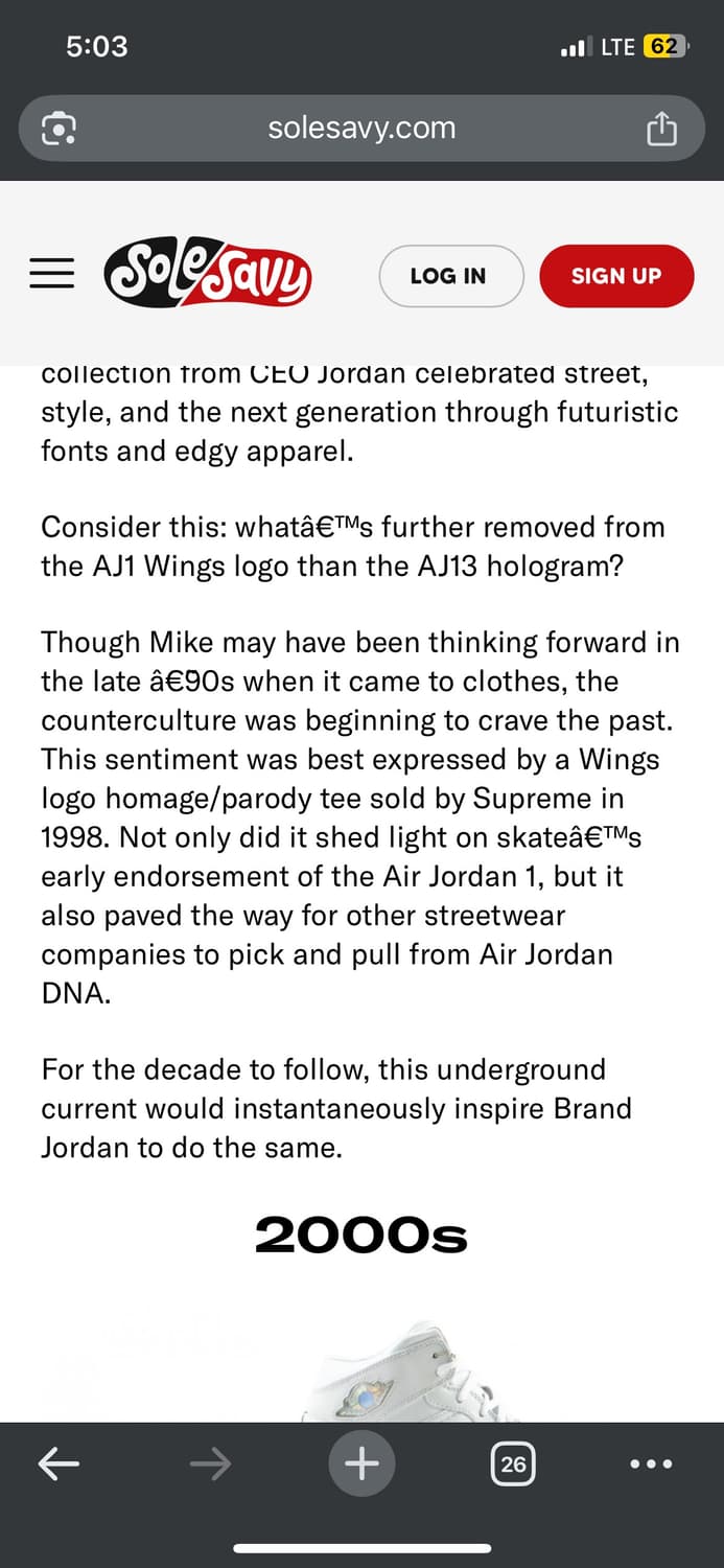 90s 빈티지 슈프림 air jordan wing logo 티셔츠 상품이미지5