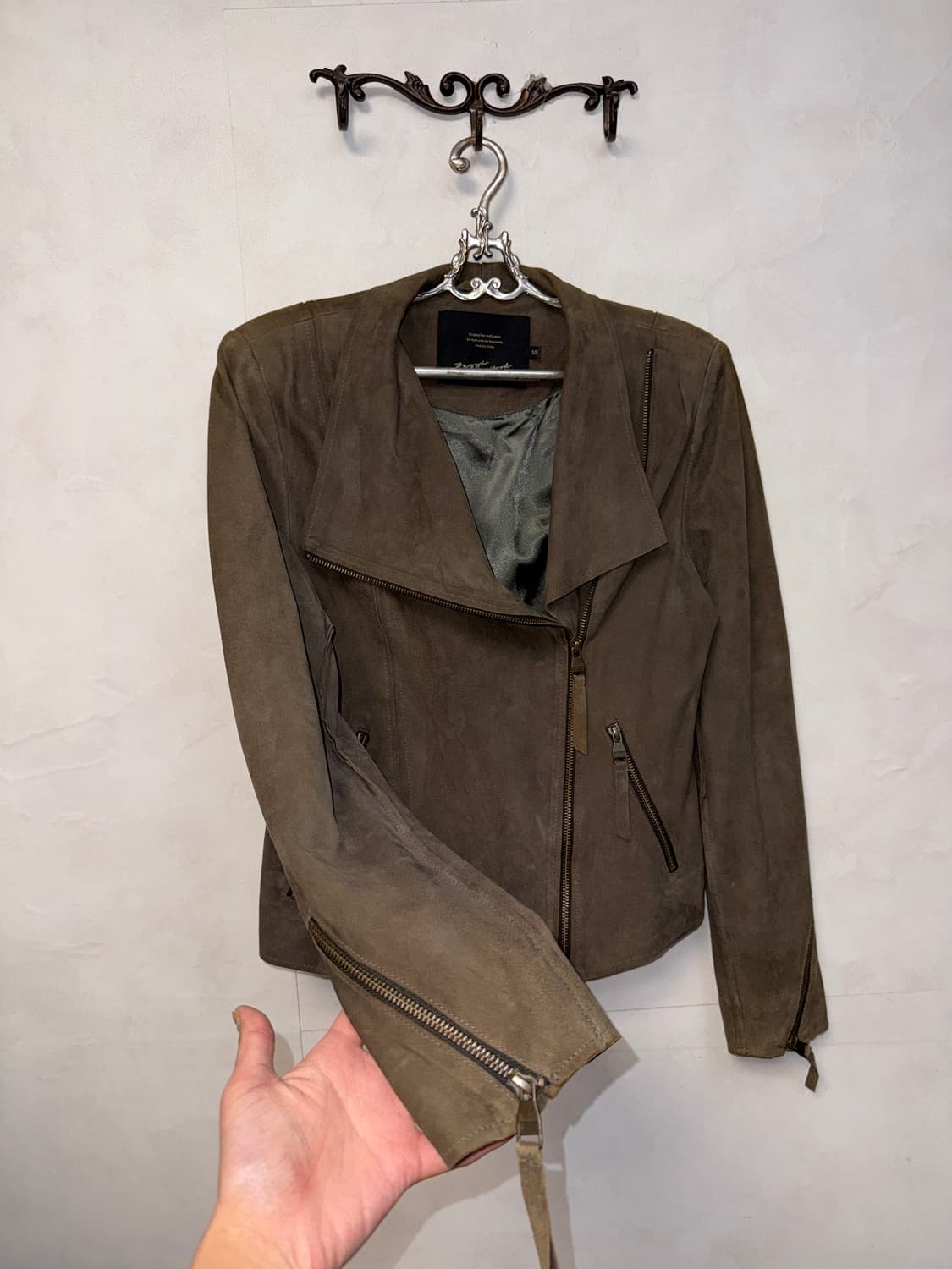 Jessi Newyork brown goat skin suede jk 상품이미지5