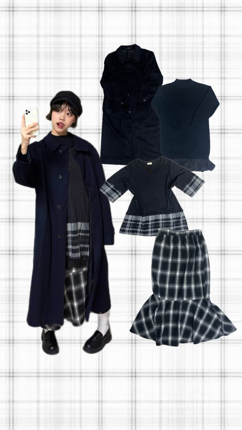 무채색 도쿄걸 셋 상품이미지1