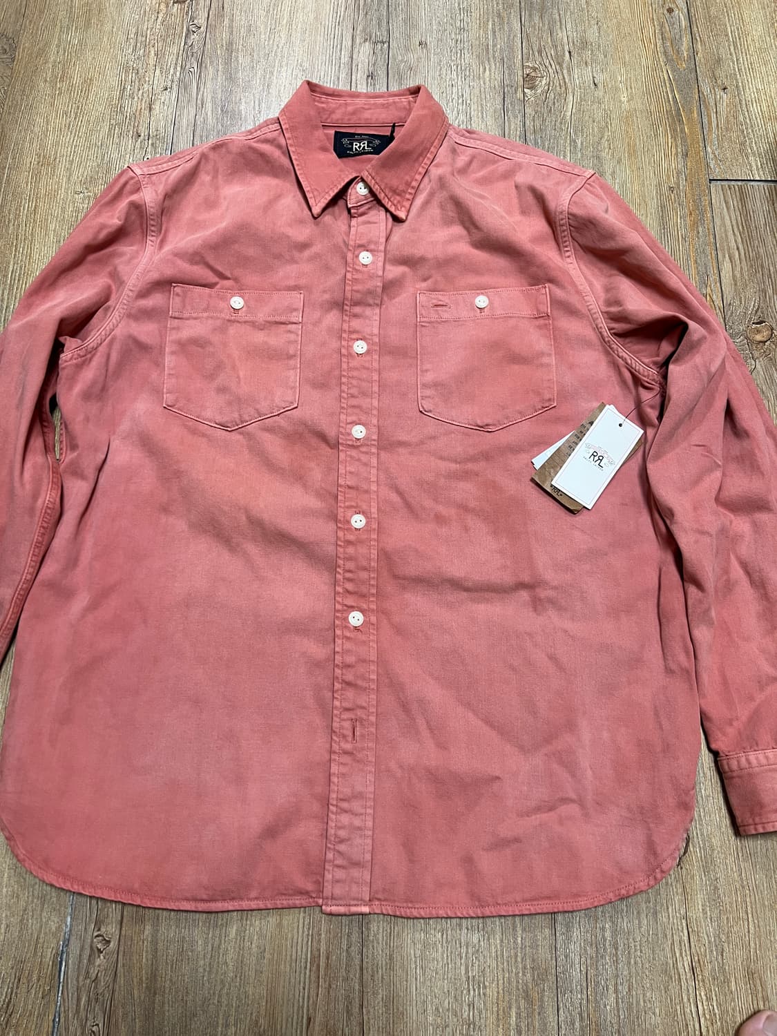 택포22) RRL 더블알엘 가먼트 다잉 워크셔츠 L 새상품 상품이미지1
