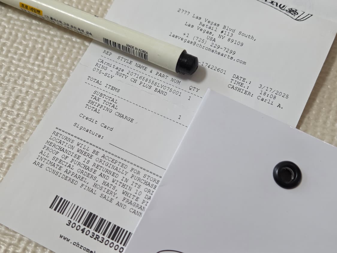 크롬하츠 네거티브 링 US7.5호 상품이미지2