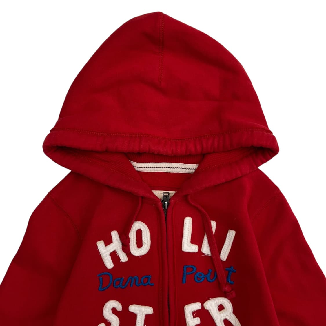 홀리스터 센터로고 레드 후드집업 L 상품이미지4