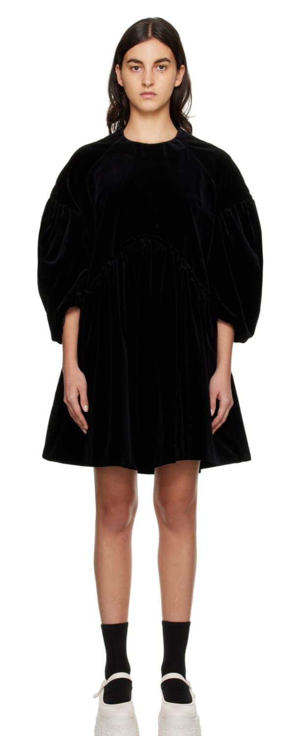 Simone Rocha 벨벳 블랙미니드레스 상품이미지1