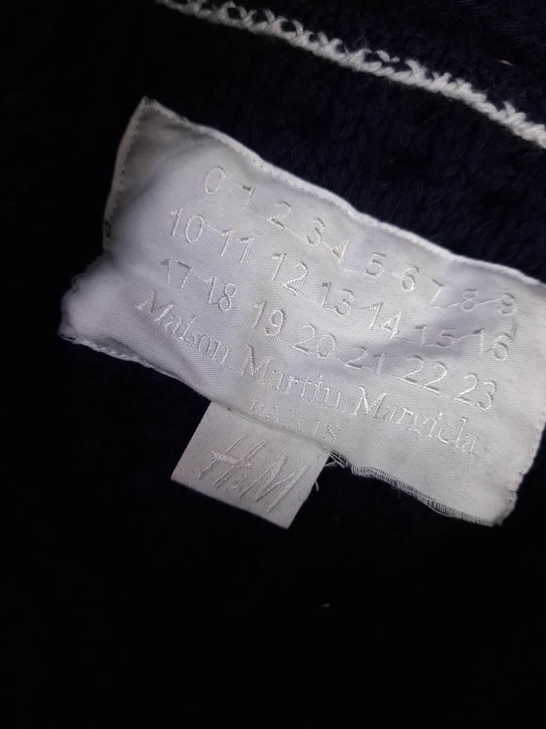 오리지날 마르지엘라 X H&M 브이넥 꽈배기 니트 상품이미지3