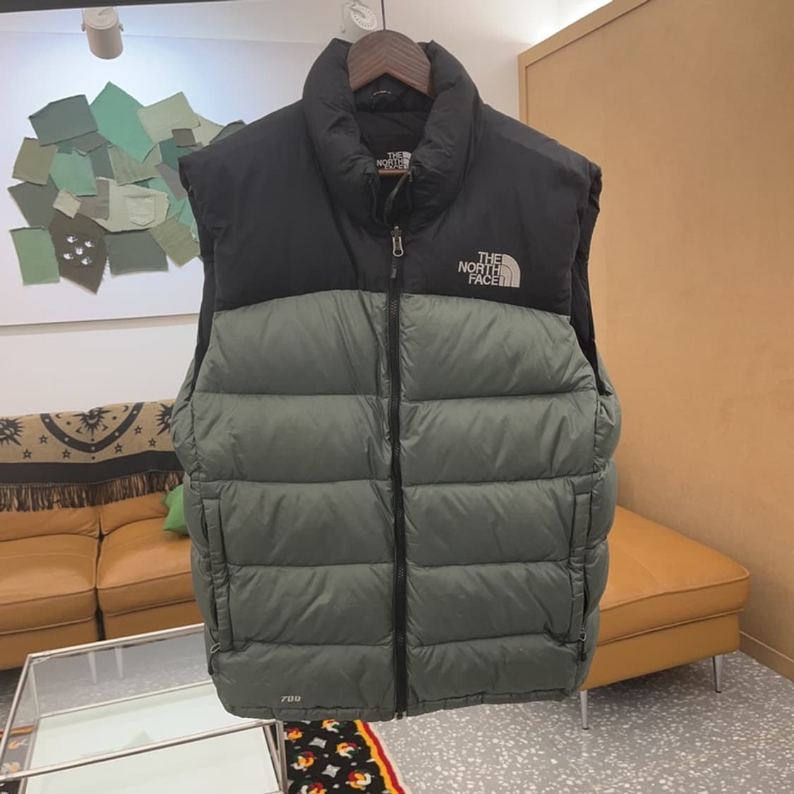 노스페이스 레트로 눕시 올리브 카키 패딩 조끼 100 C07044 상품이미지3