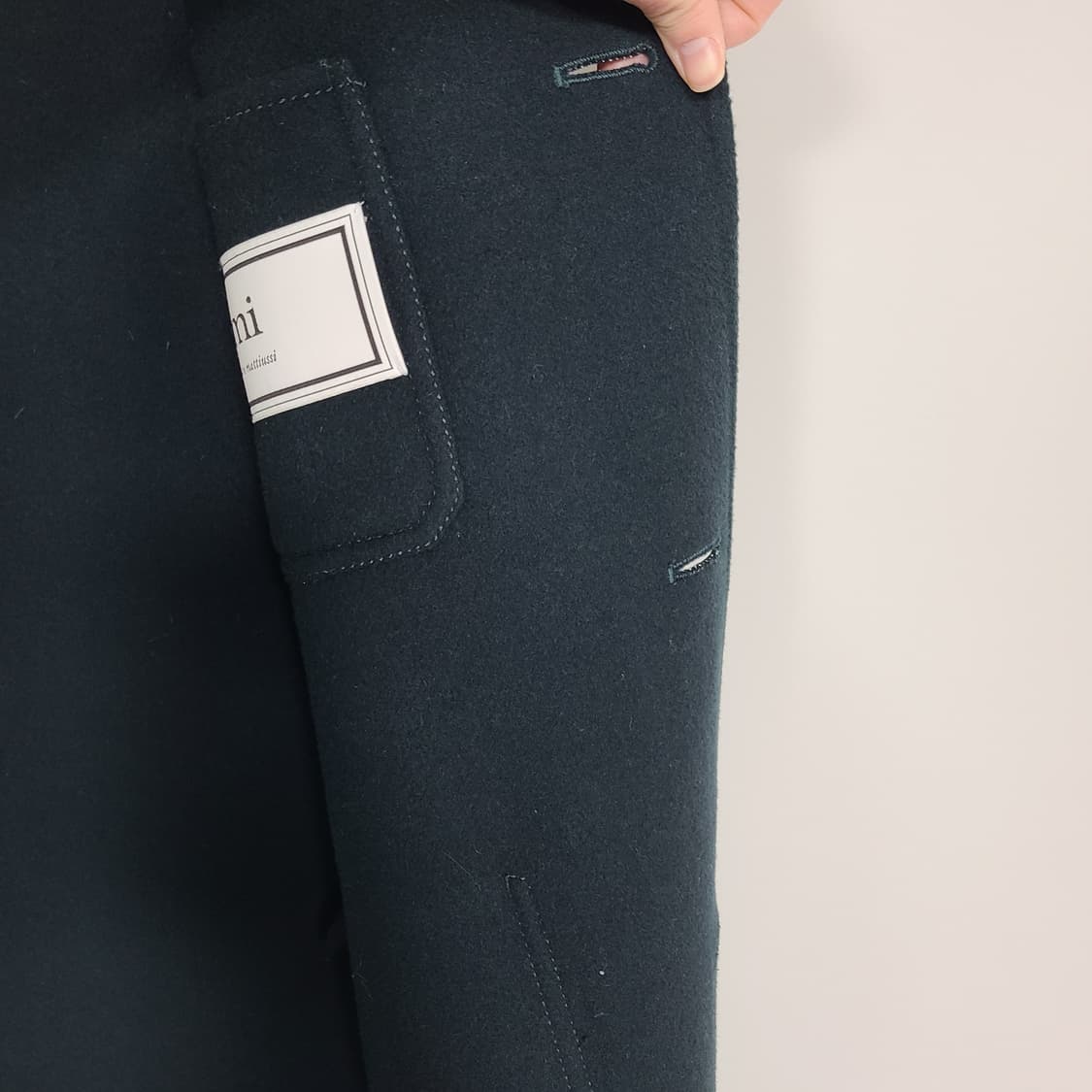 아미 정품 남성 더블 포켓 울 코트 다크그린 46 상품이미지6