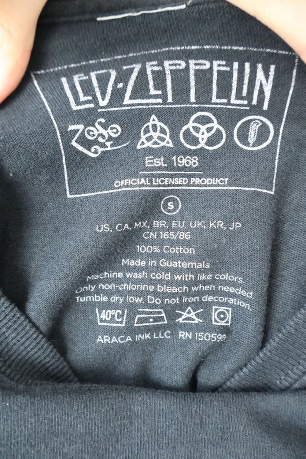 Led Zeppelin Graphic Band T Shirt Black 상품이미지5