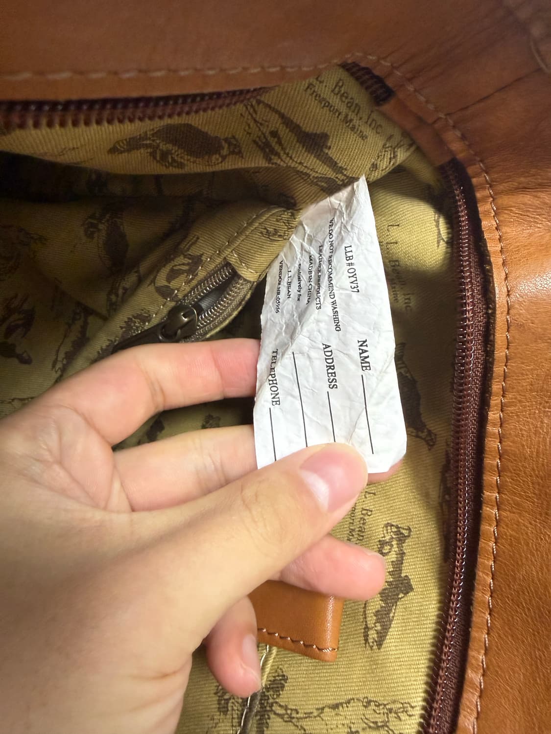 (OS)LLBEAN 엘엘빈 레더 라지 토트백 브라운 상품이미지4