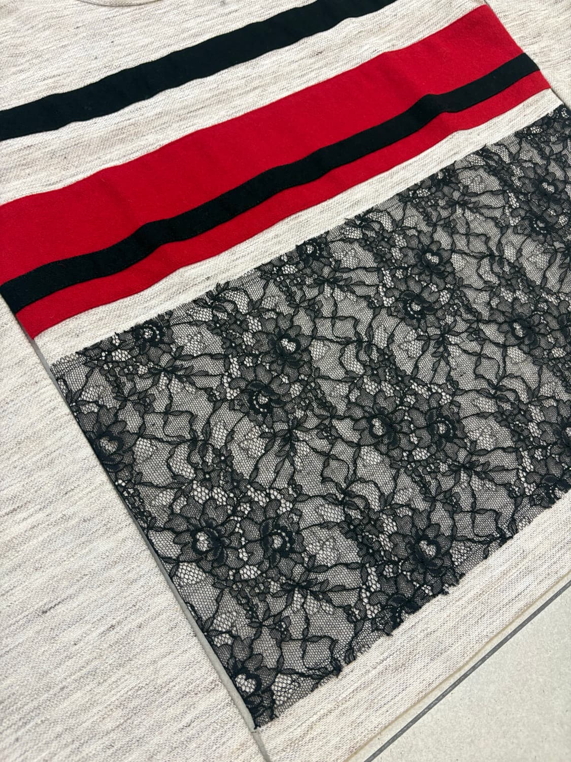 꼼데가르송 스트라이프&레이스 롱슬리브 상품이미지5