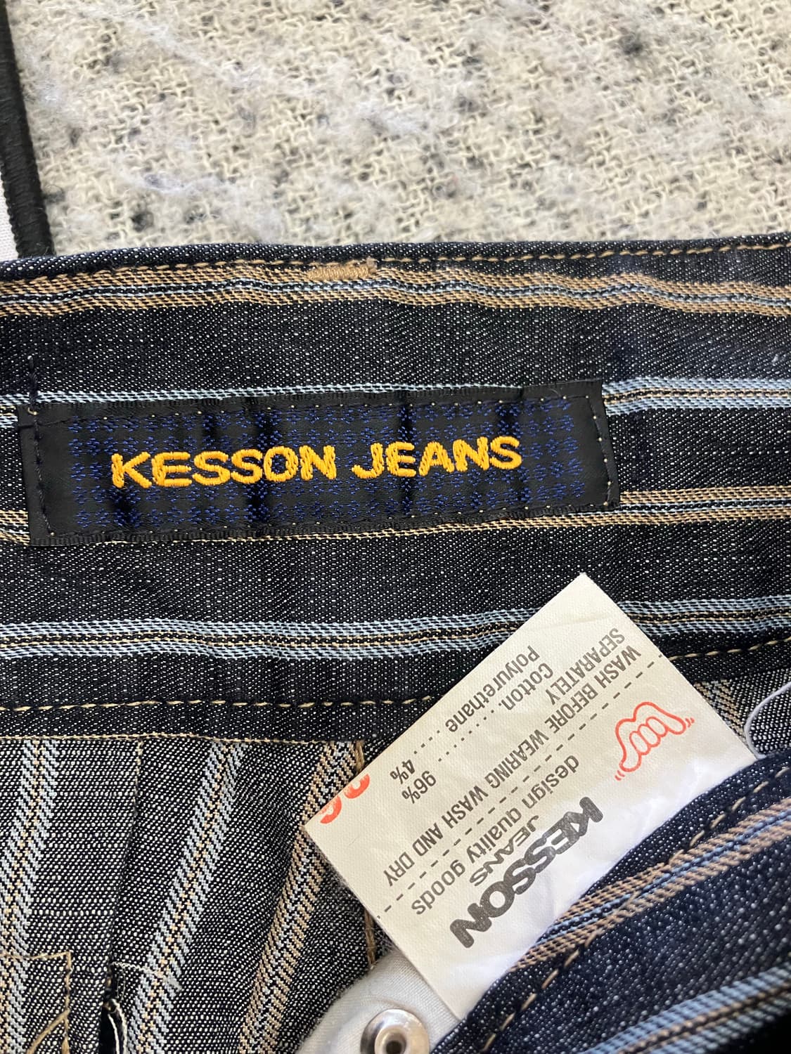 N9 kesson 스트라이프 웨스턴 부츠컷 팬츠 상품이미지3