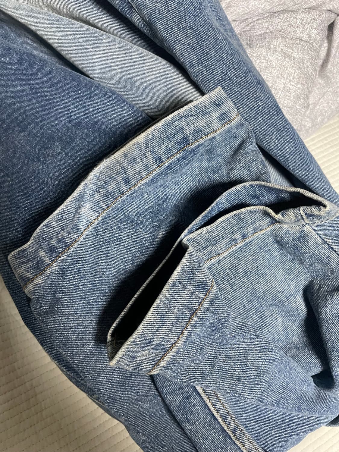 뉴치프시크 dp 와이드 데님 배기팬츠 상품이미지4