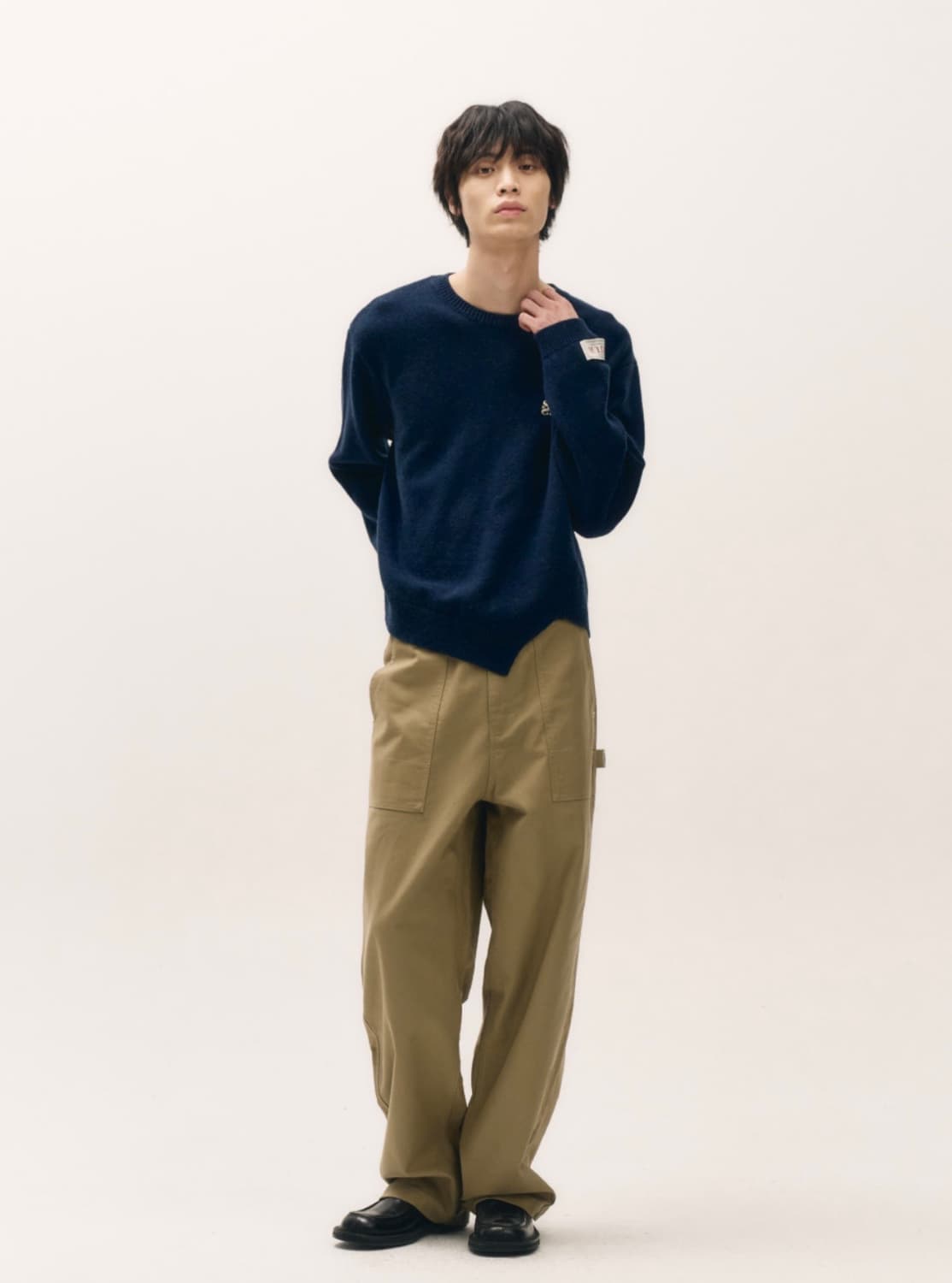 [새상품] 세터 더블린 언발란스 캐시미어 블렌드 니트 네이비 상품이미지6