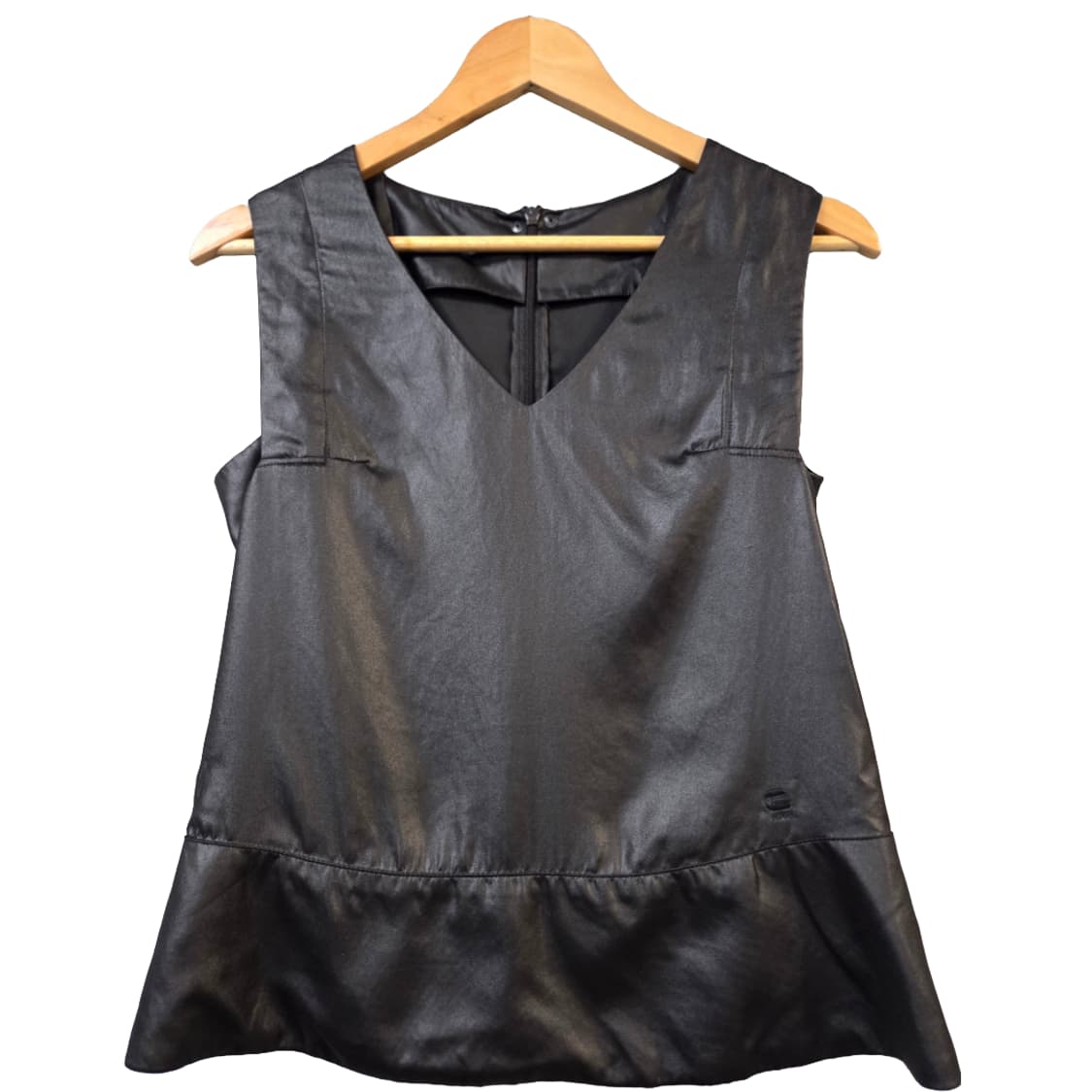 G-Star RAW 블랙 레더 민팔 블라우스 상품이미지1