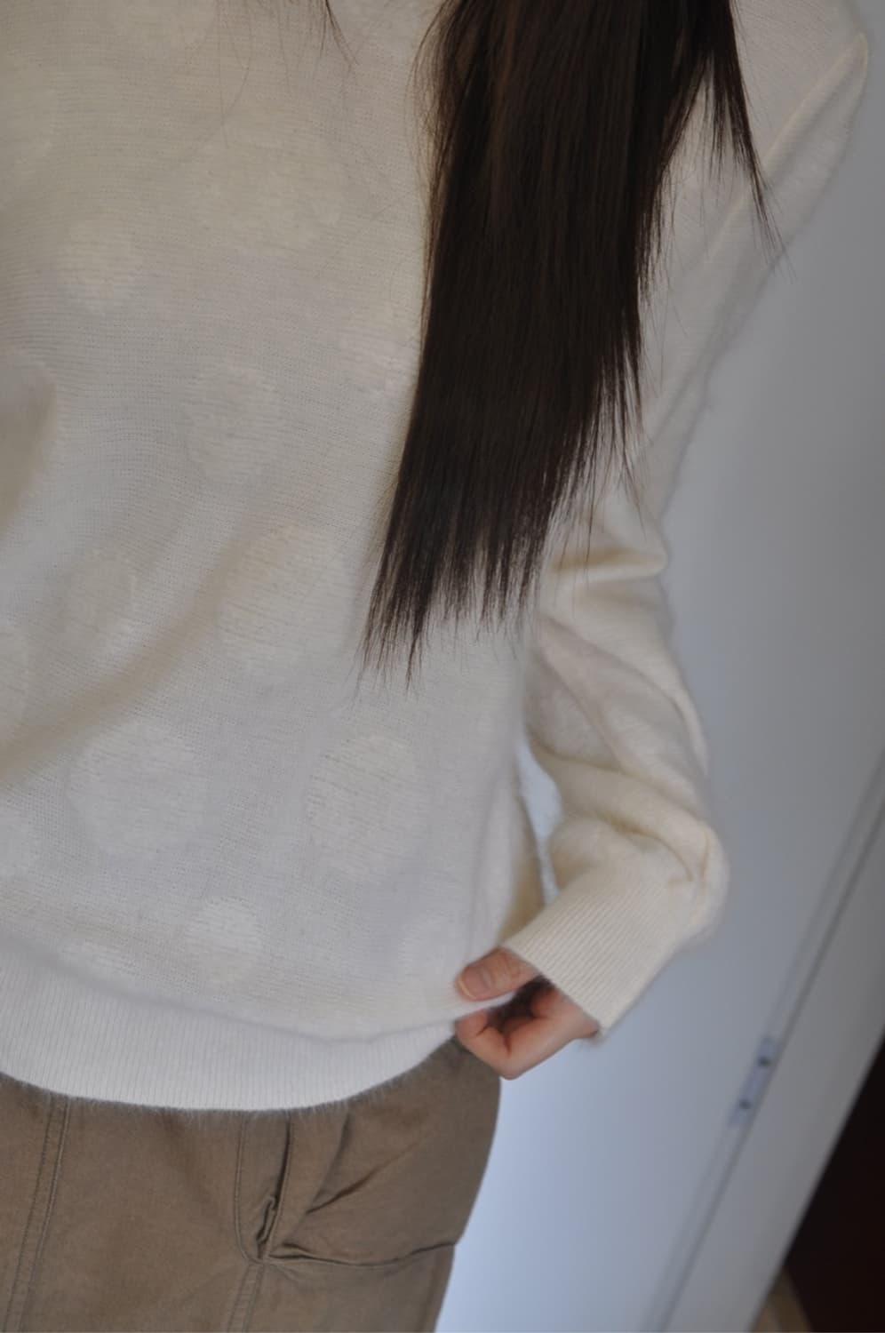 도트 헤어리 니트 상품이미지2