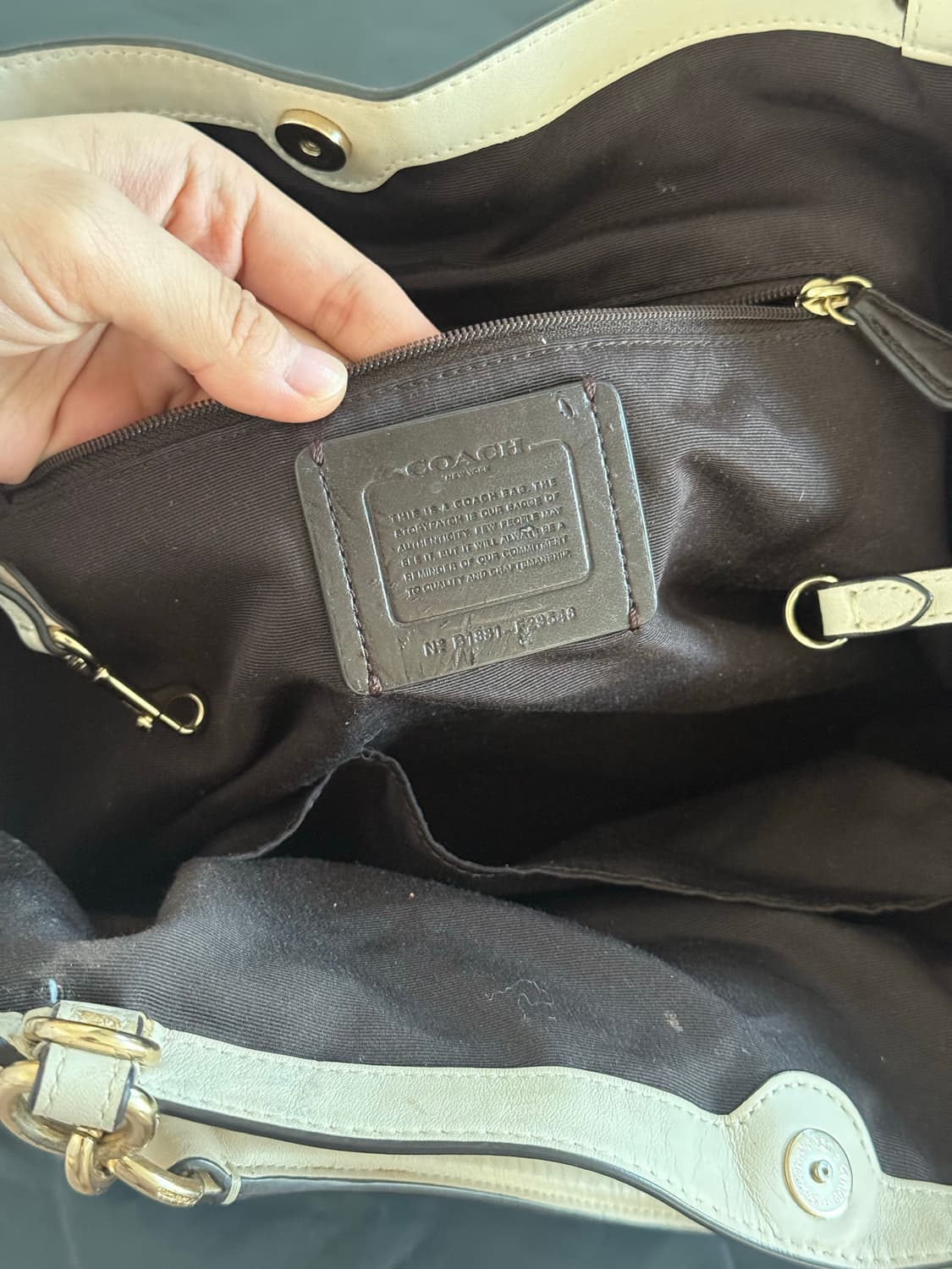 코치 시그니처 자카드 아이보리 호보 숄더백 Y2K 상품이미지8