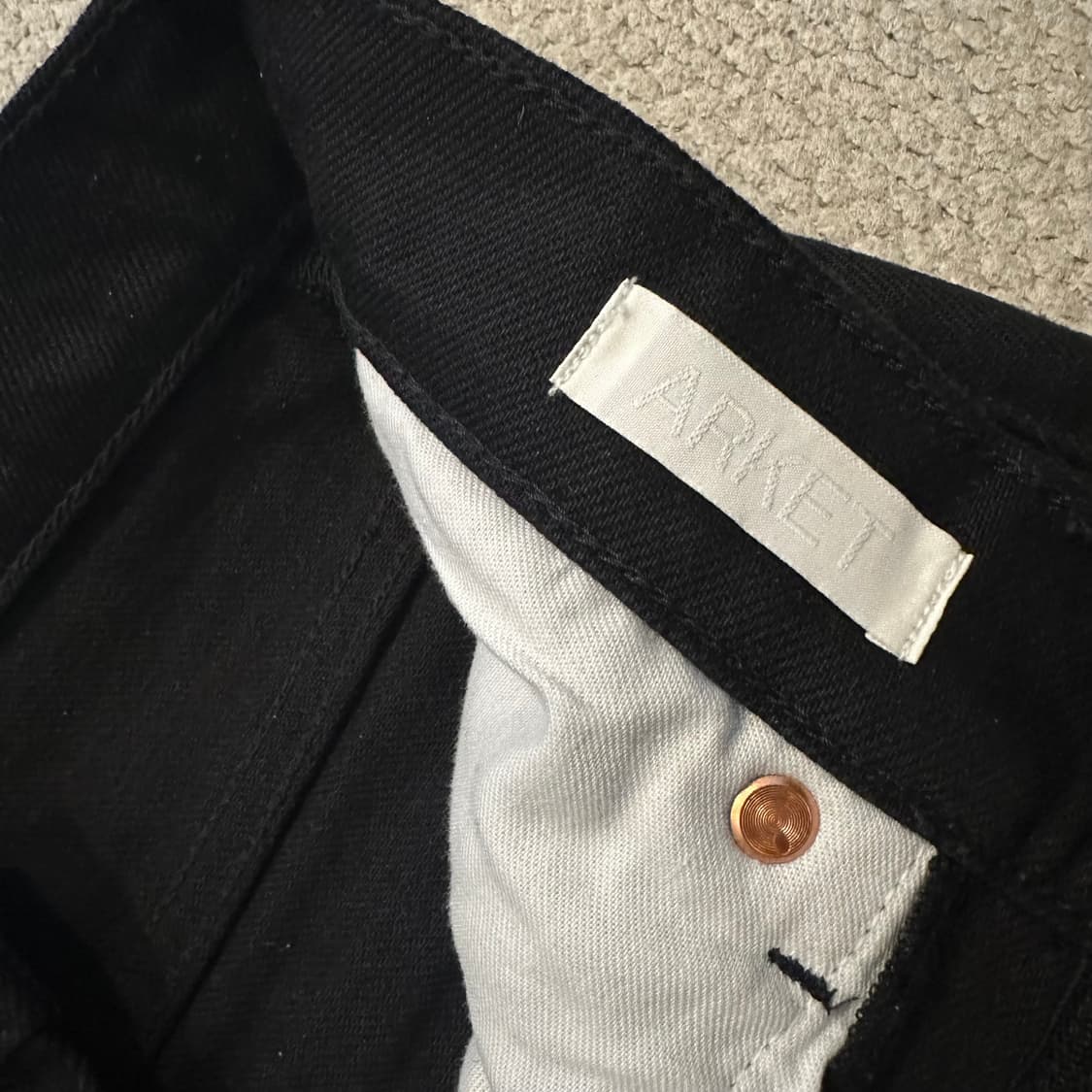 ARKET 아르켓 블랙 코튼 팬츠 상품이미지3