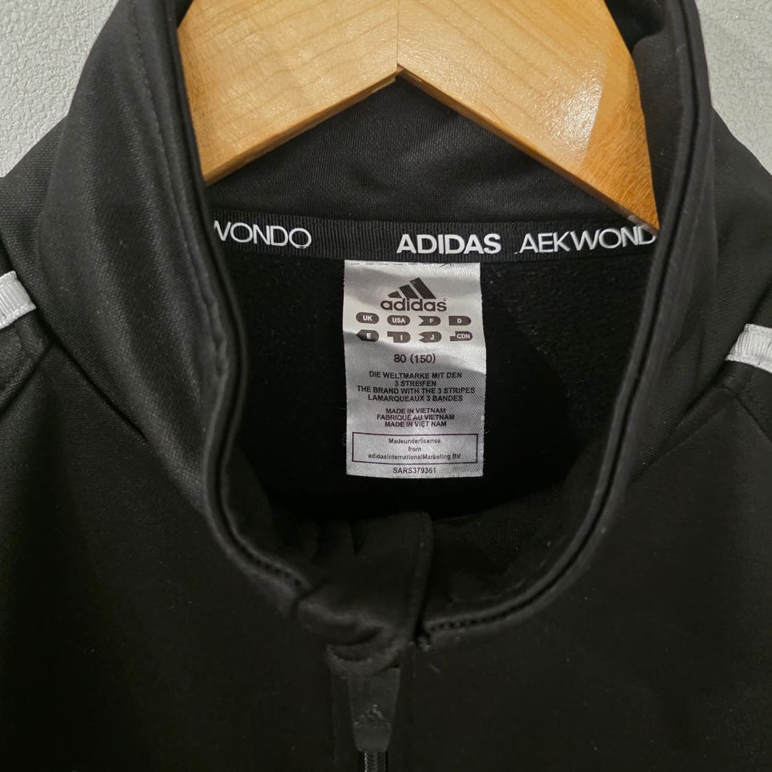 아디다스 키즈 트랙탑 80(150) 블랙 상품이미지5