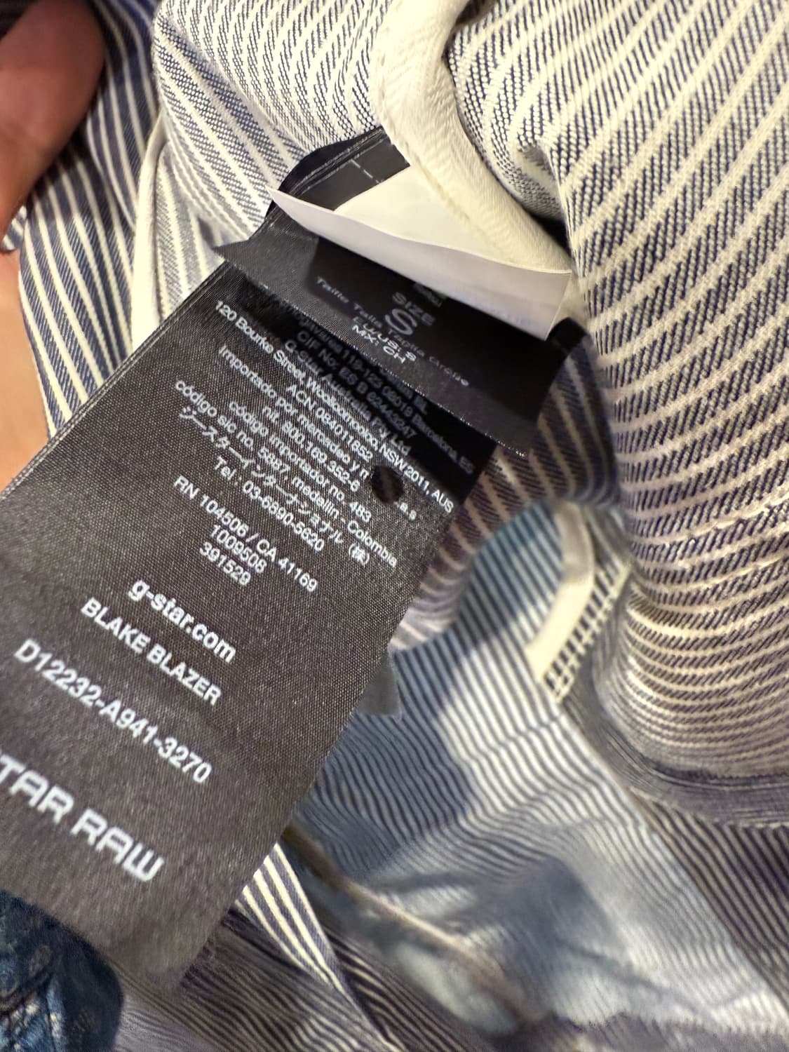 지스타 로우 스트라이프 블레이저 자켓 상품이미지3