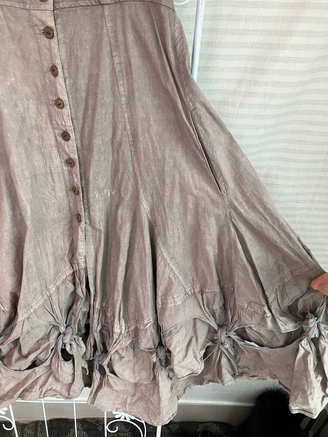 빈티지 브라운 나시 원피스 y2k 스트릿 갸루 펑키 일본빈티지574 fa 상품이미지4