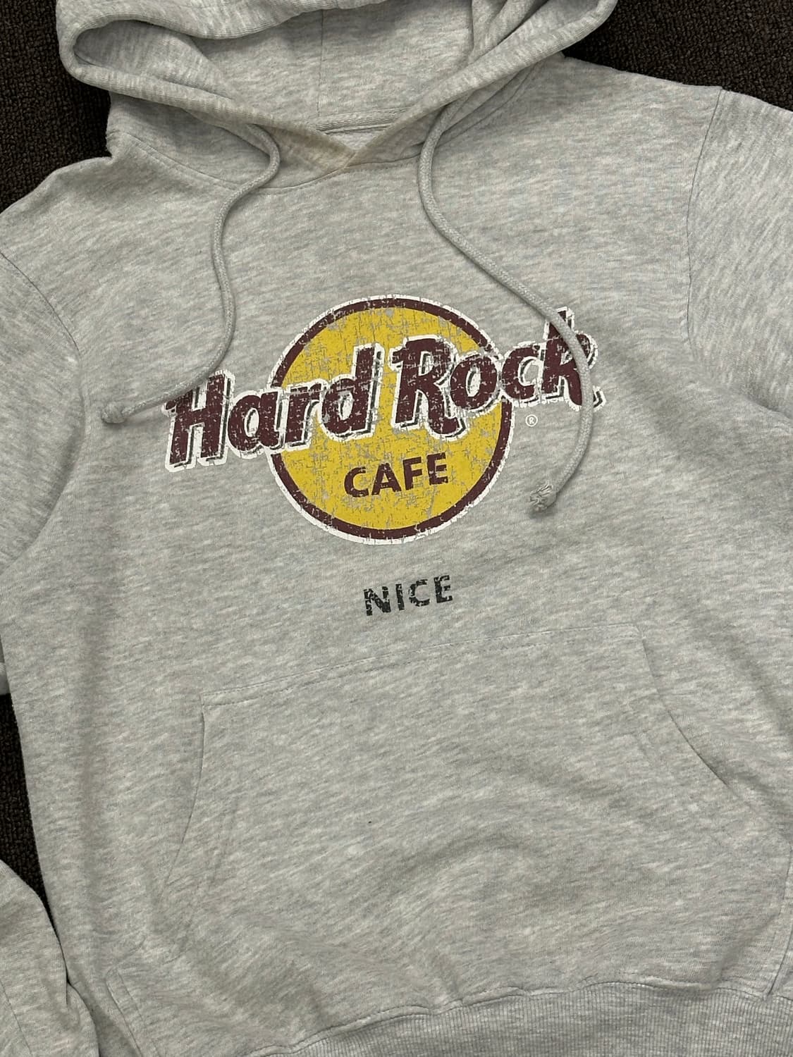 S)Hard Rock vintage 여성 프린팅 그레이 후디 상품이미지2