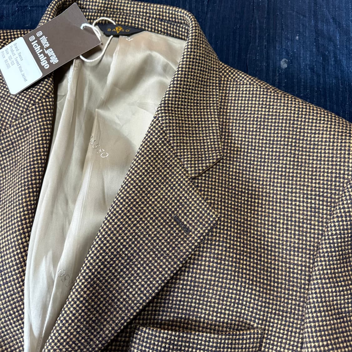 Basso 울 체크 자켓 상품이미지2