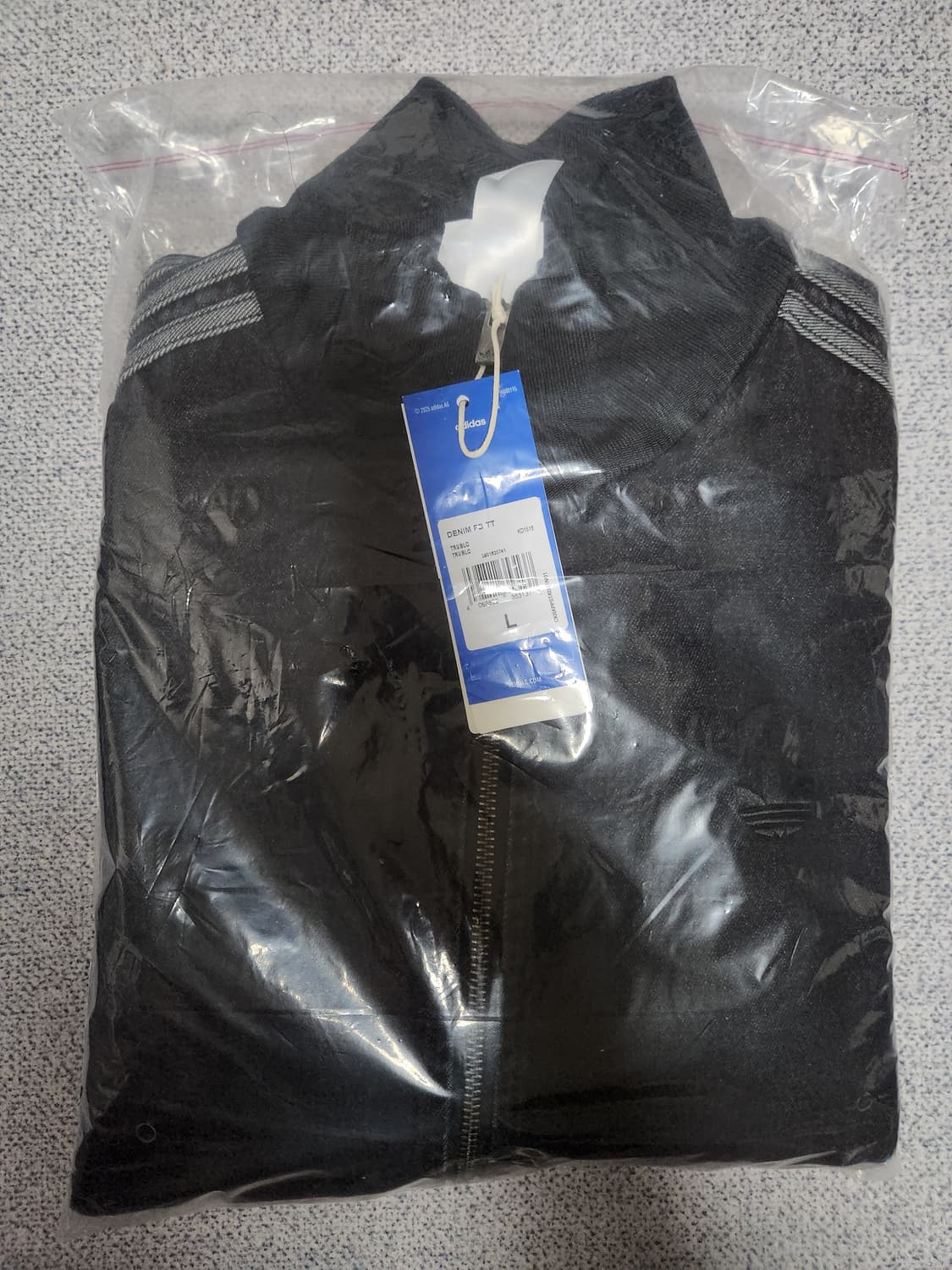 아디다스 아디컬러 데님 파이어버드 트랙탑 트루 블랙 데님 L사이즈 상품이미지4