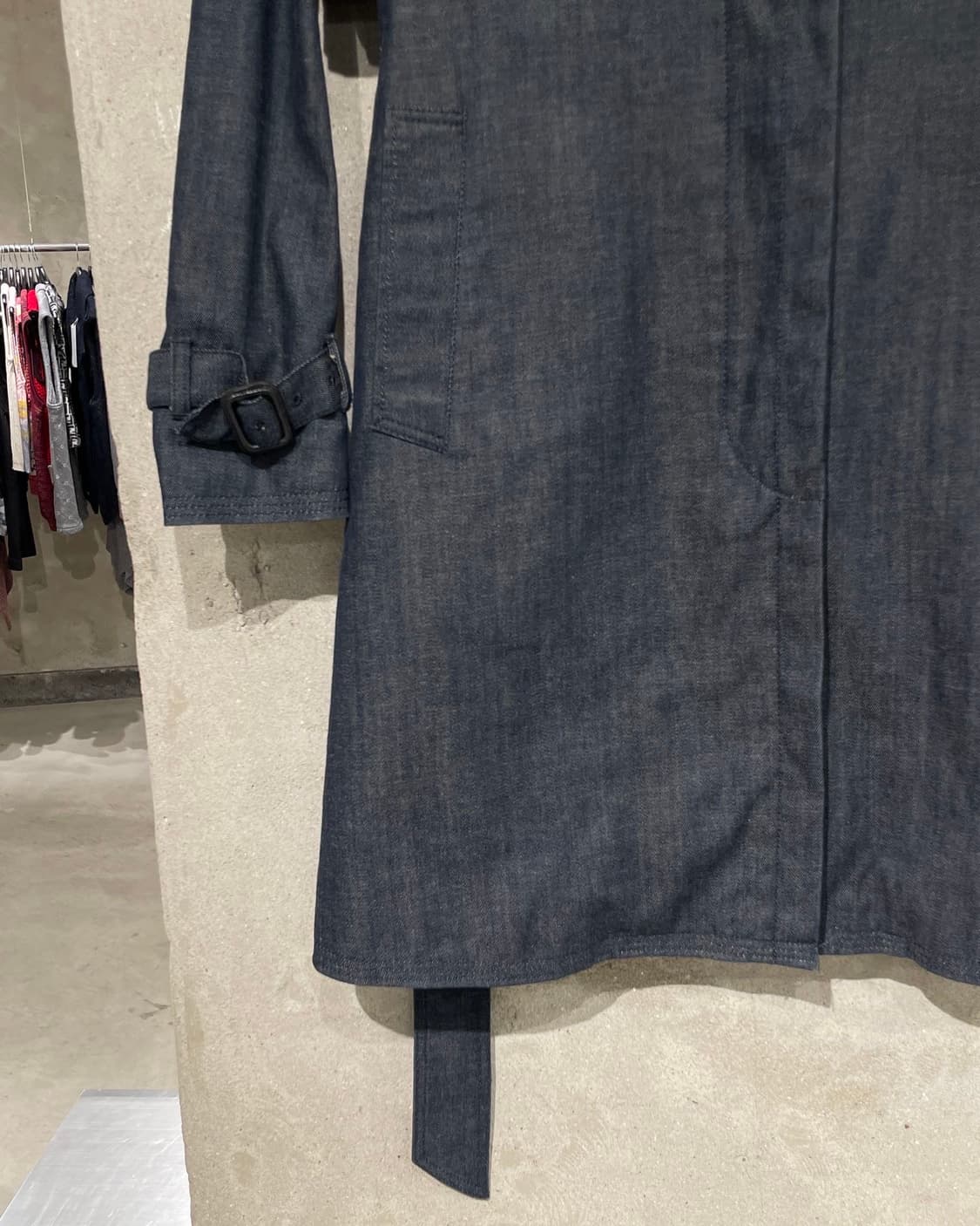 미하라 야스히로 진청 히든 버튼 싱글 데님 코트 상품이미지4