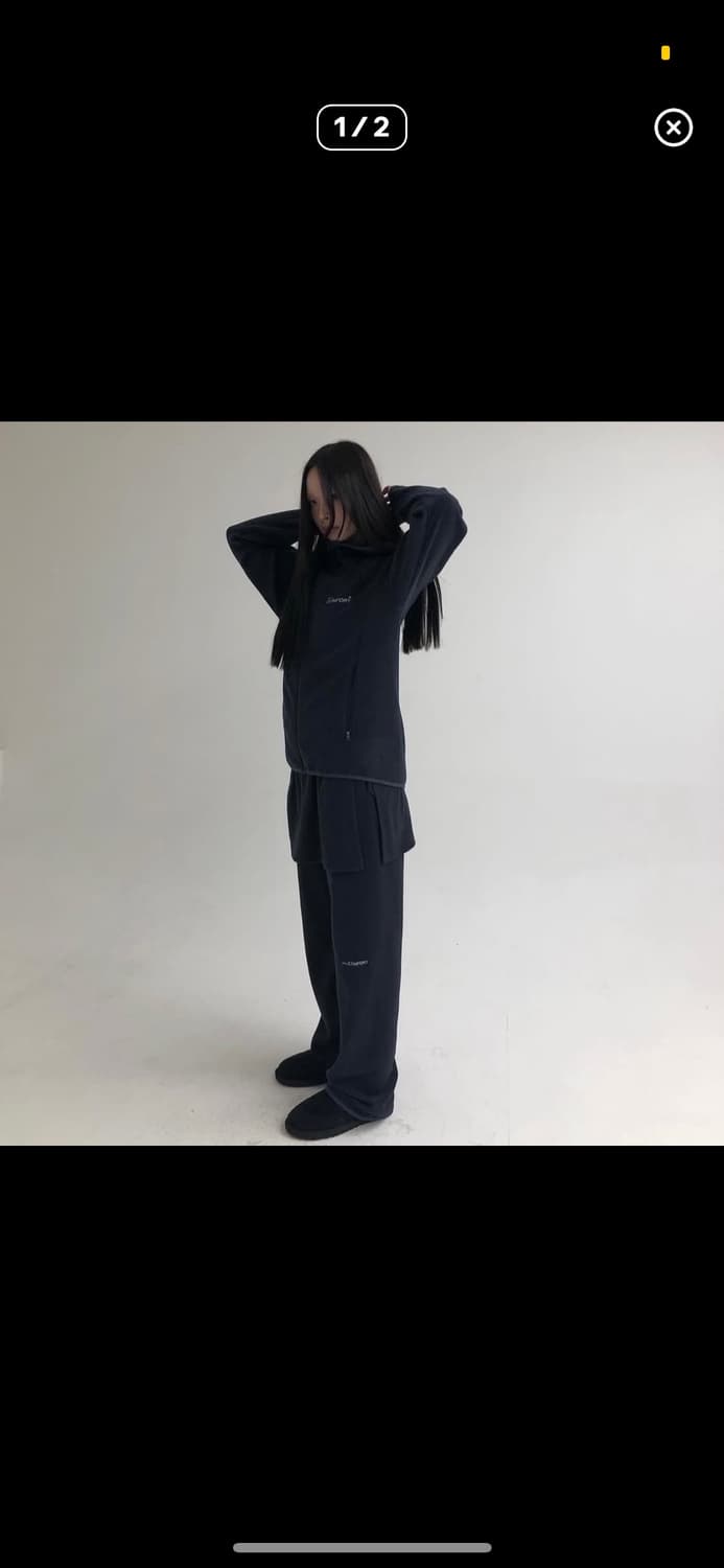 지초이 22-006 플리스 팬츠 네이비 1사이즈 상품이미지1