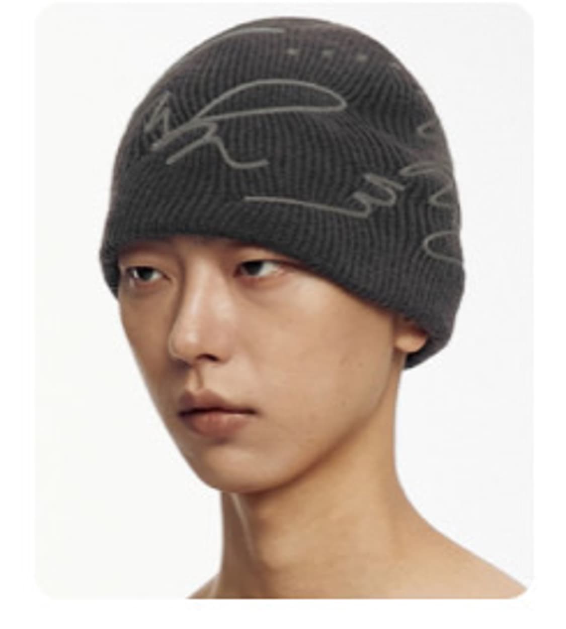 Nache abstract beanie charcoal 상품이미지1