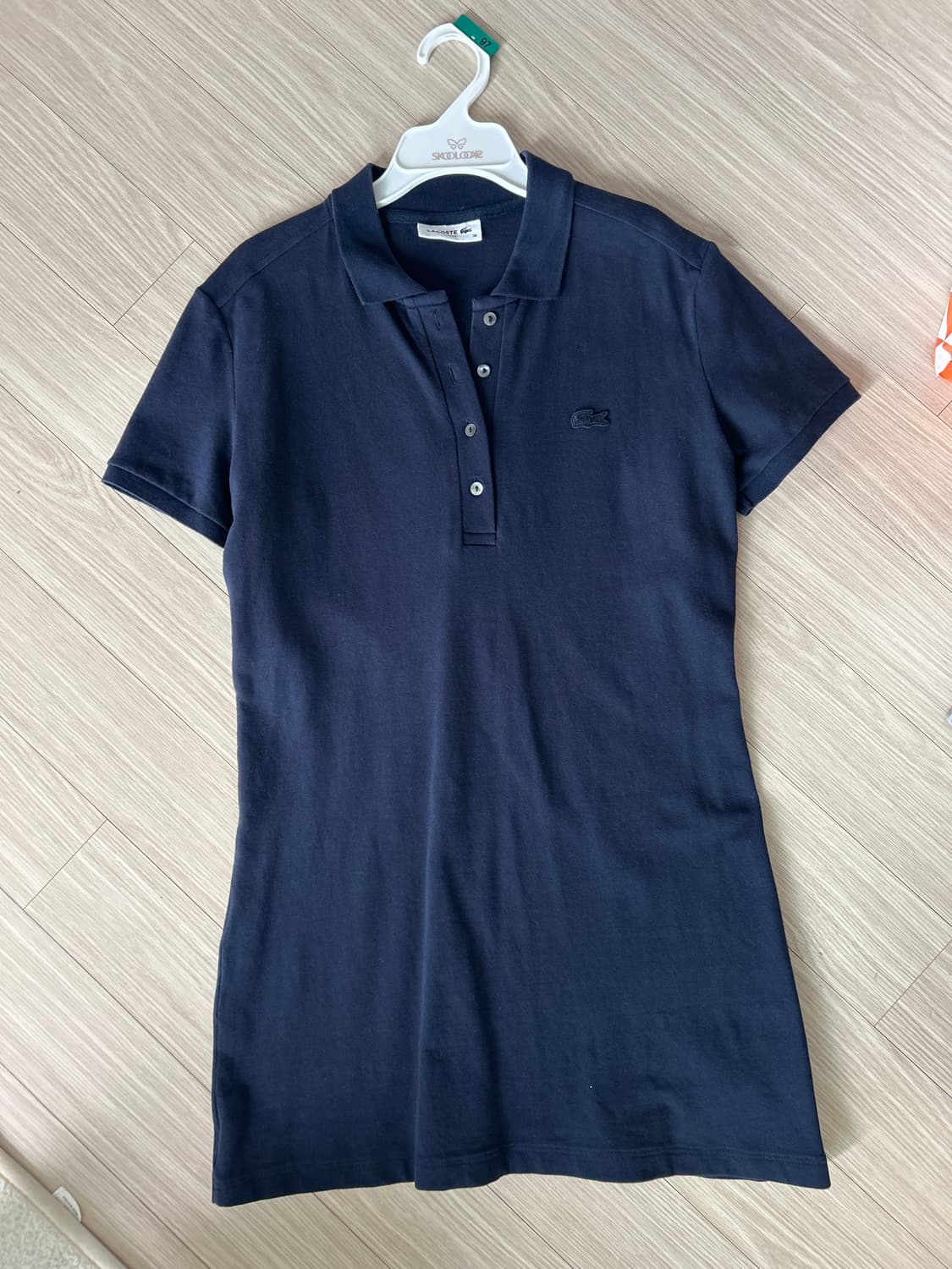 라코스테 피케 폴로 반팔 원피스 네이비 상품이미지3