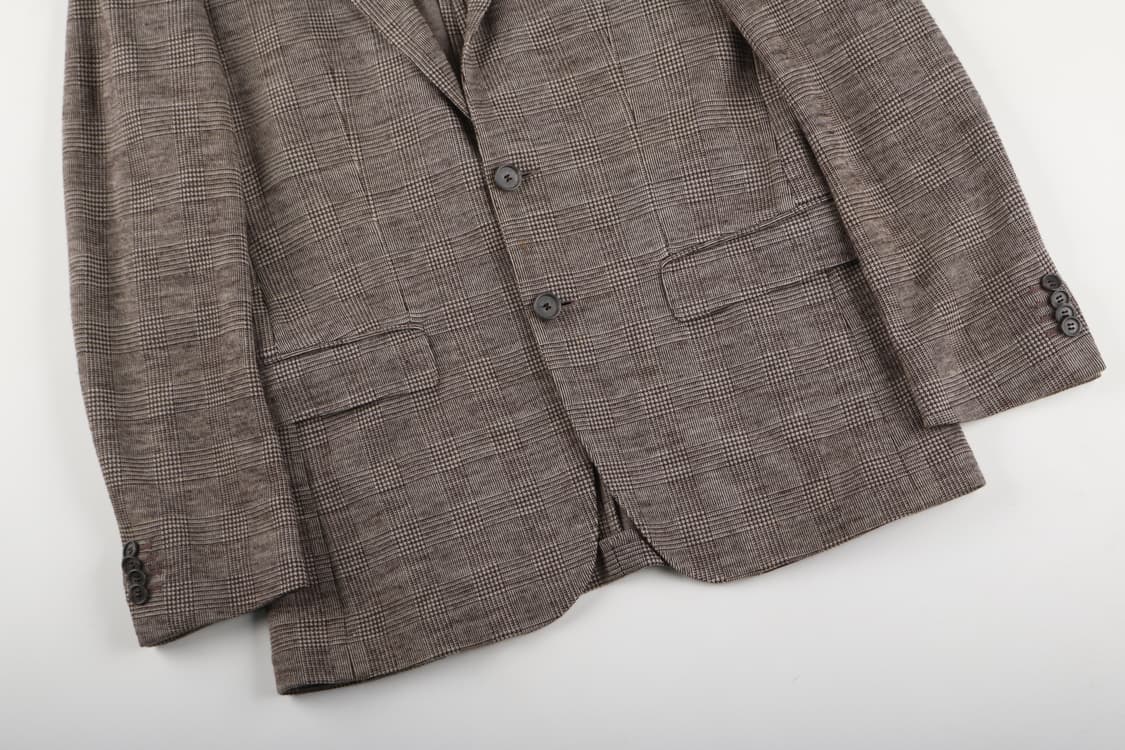 [L] 휴고보스 브라운 체크 자켓 상품이미지3