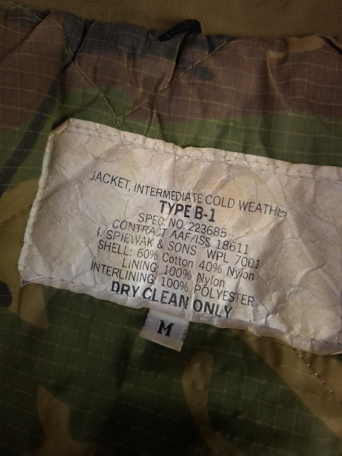 오리지날 90's  스피왁 미공군 TYPE-B-1 항공자켓 상품이미지6
