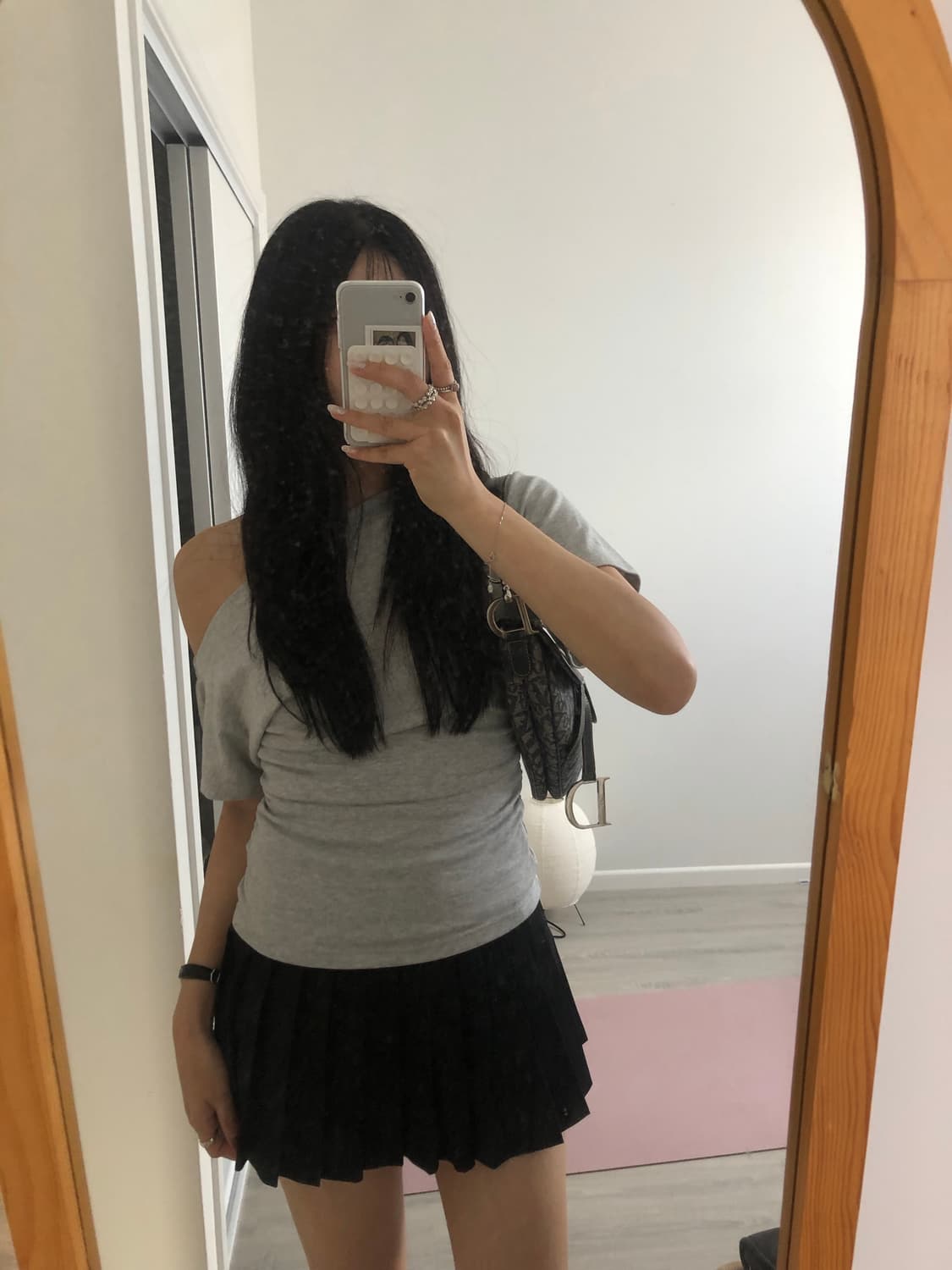 Kookai 언발란스 셔링 티셔츠 상품이미지2