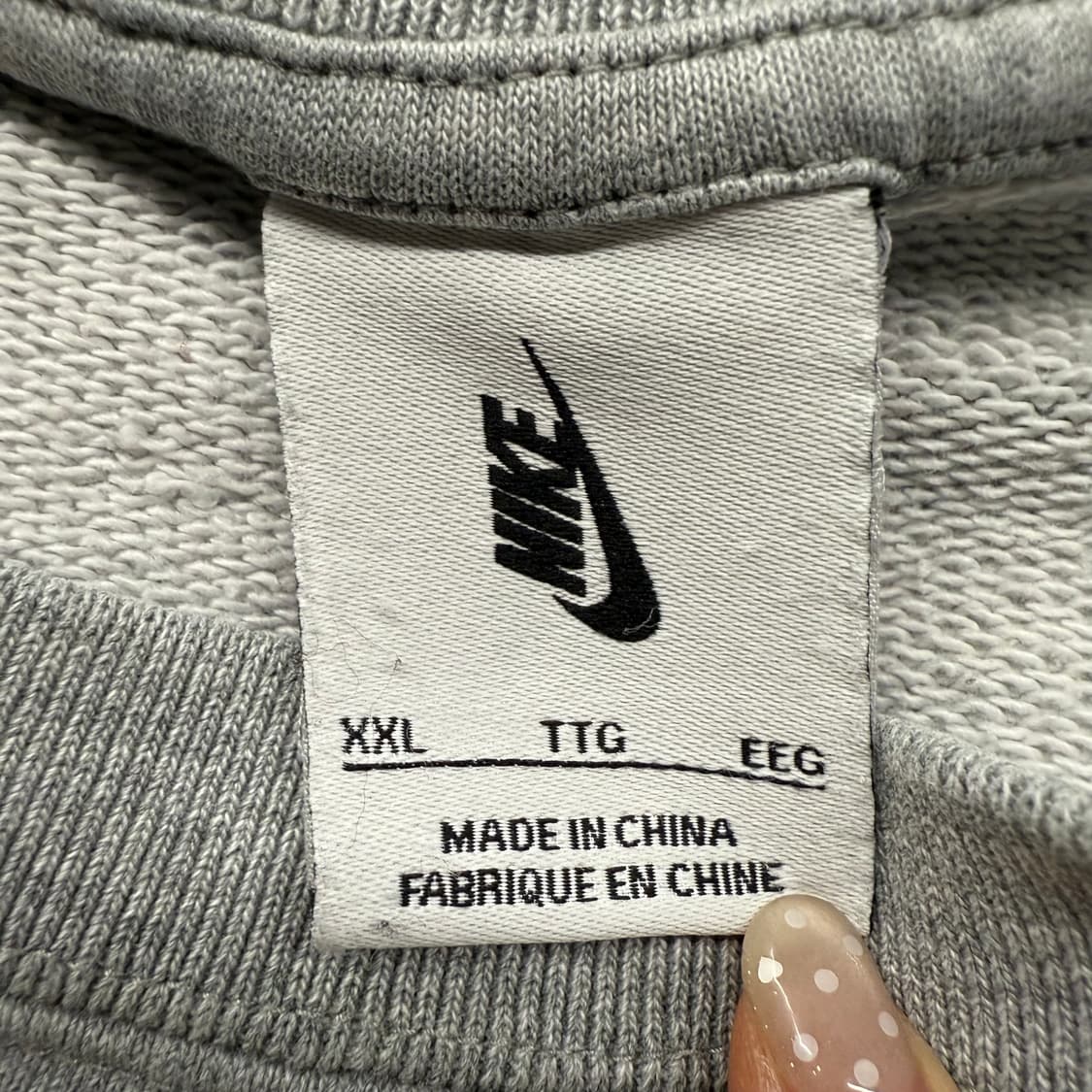 [정품/XXL] 나이키 스우시 맨투맨 회색 b19 상품이미지4